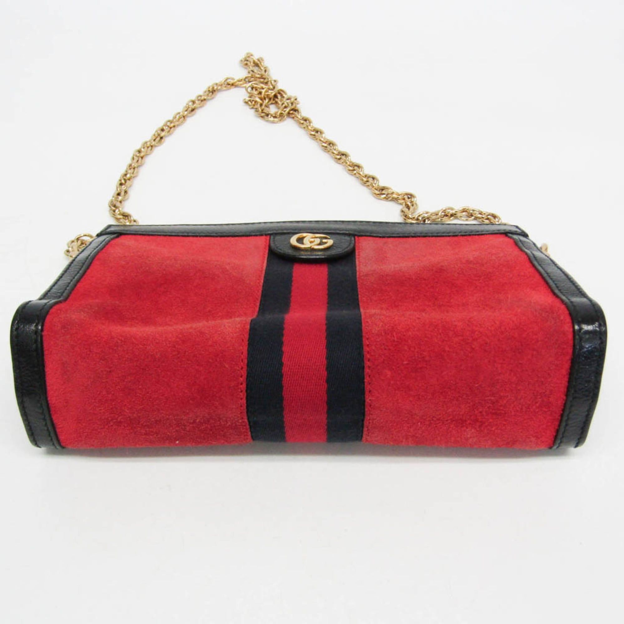 Gucci Gucci Ophidia 503877 Women's Leather,Suede Shoulder Bag Black,Red Color Size ONE SIZE - 5 Thumbnail