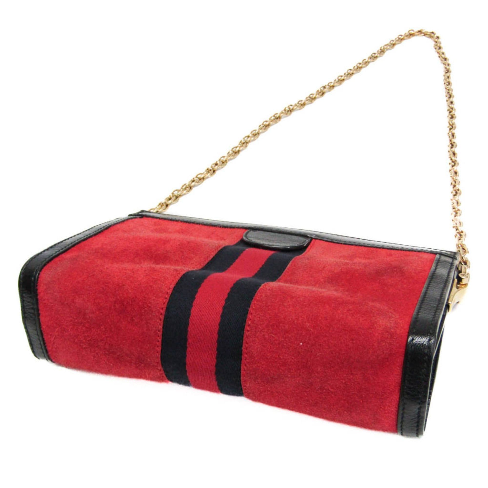 Gucci Gucci Ophidia 503877 Women's Leather,Suede Shoulder Bag Black,Red Color Size ONE SIZE - 2 Thumbnail