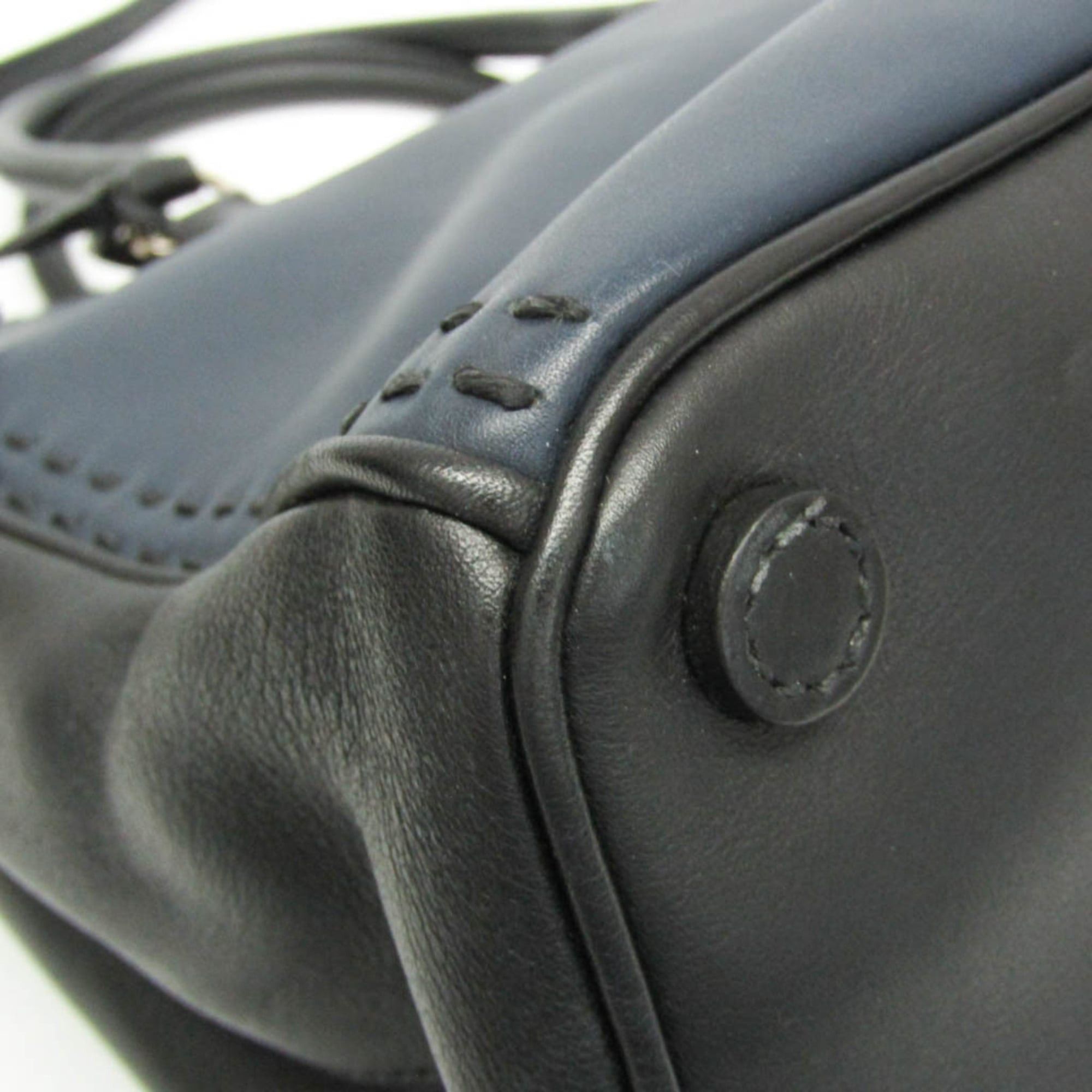 Prada Prada Galleria CITY CALF BN2274 Women's Leather Handbag,Shoulder Bag Black,Dark Navy Size ONE SIZE - 5 Thumbnail