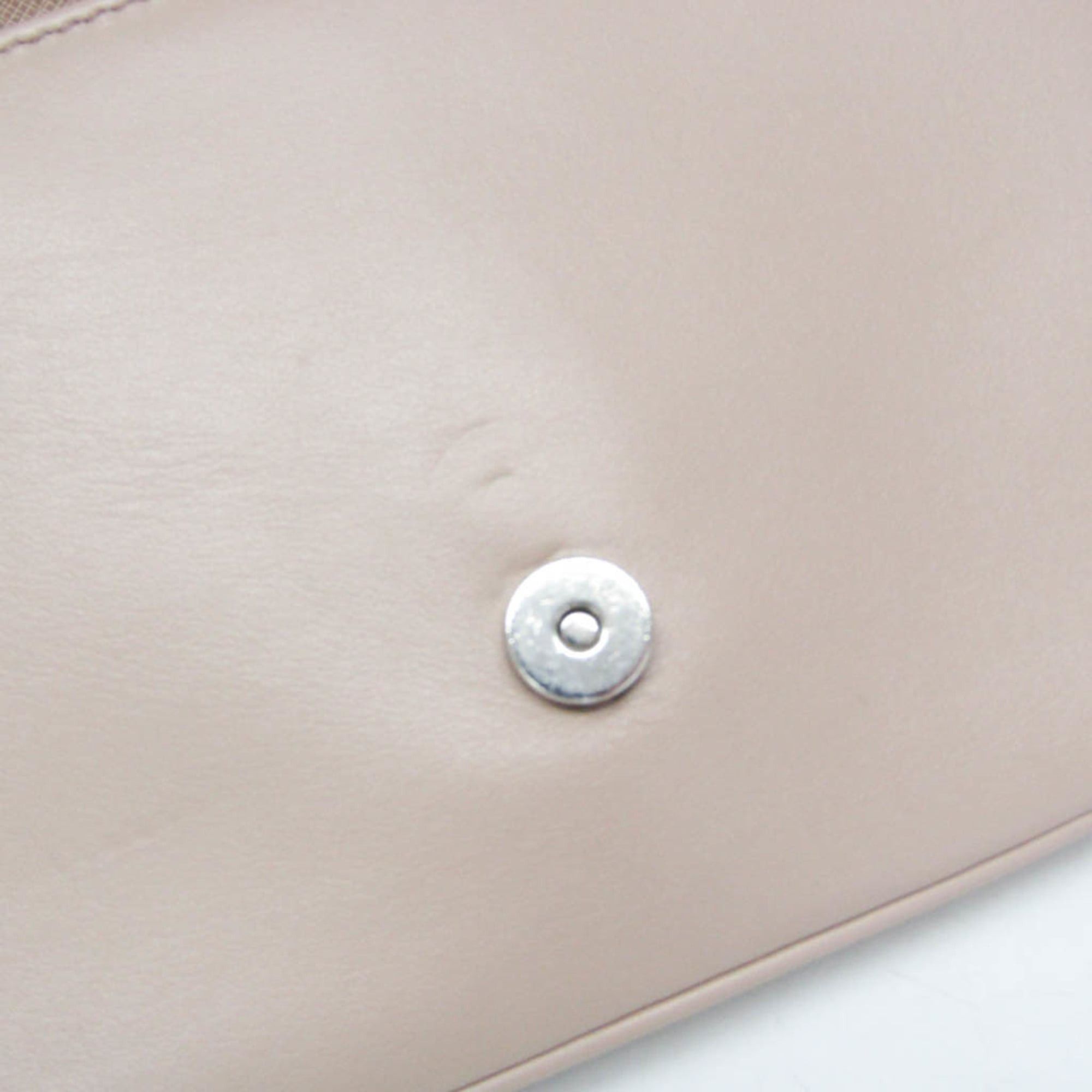 Prada Prada Saffiano Chain Shoulder Bag 1BD144 Women's Leather Shoulder Bag Pink Beige Size ONE SIZE - 14 Thumbnail