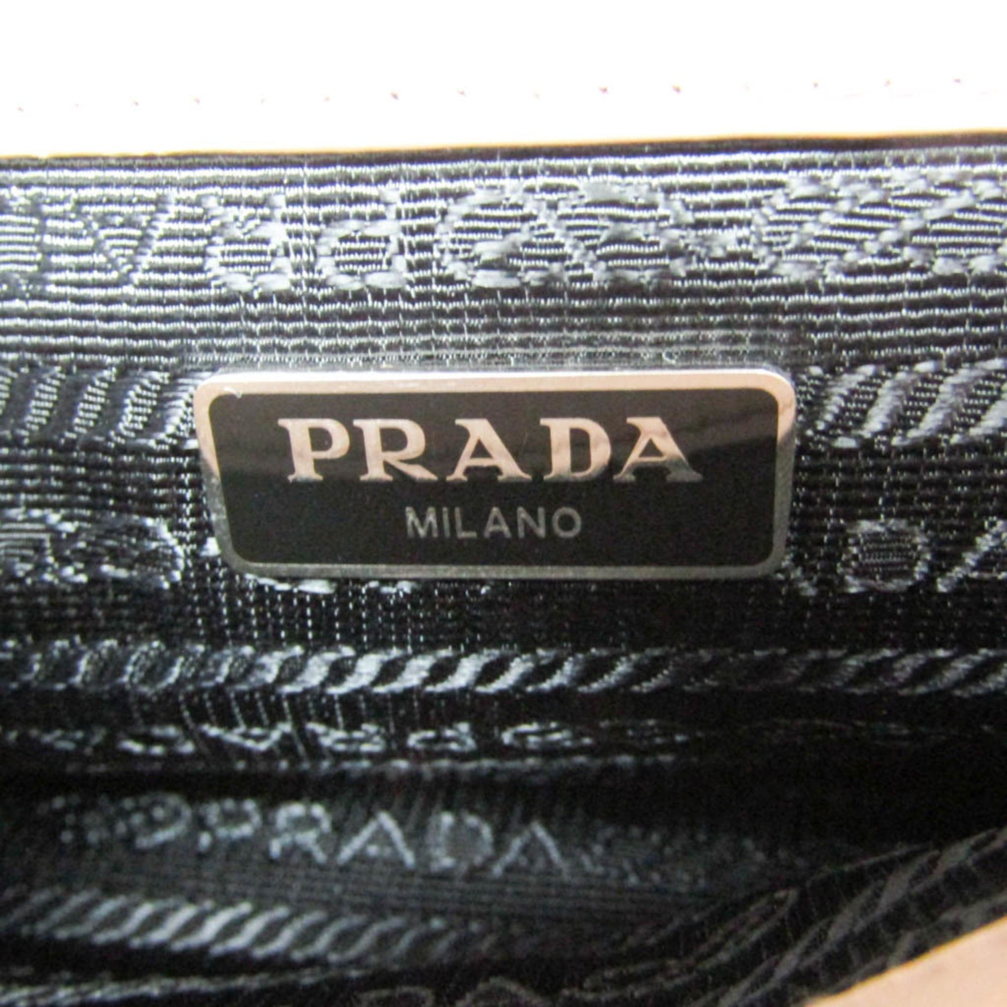 Prada Prada Saffiano Chain Shoulder Bag 1BD144 Women's Leather Shoulder Bag Pink Beige Size ONE SIZE - 15 Thumbnail