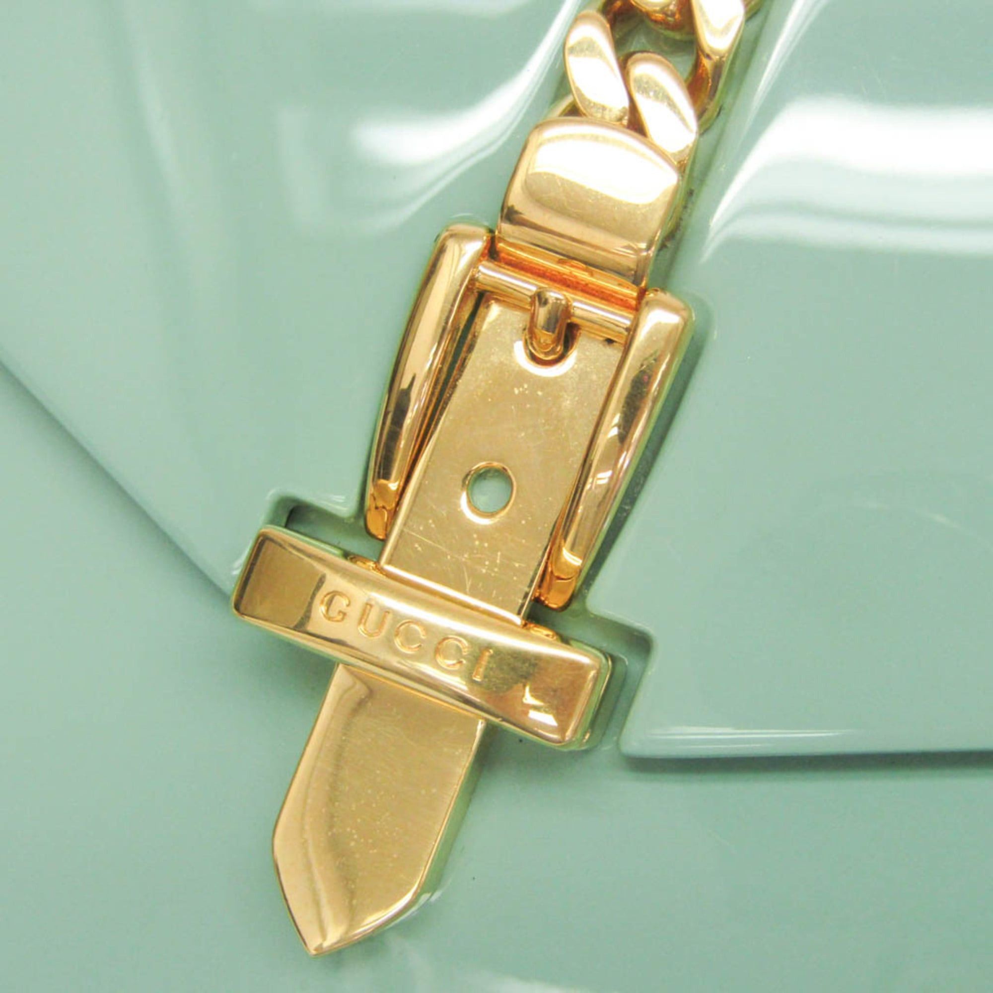 Gucci Gucci Sylvie 1969 Acrylic Mini 589482 Women's Acrylic Handbag,Shoulder Bag Light Green Size ONE SIZE - 9 Thumbnail