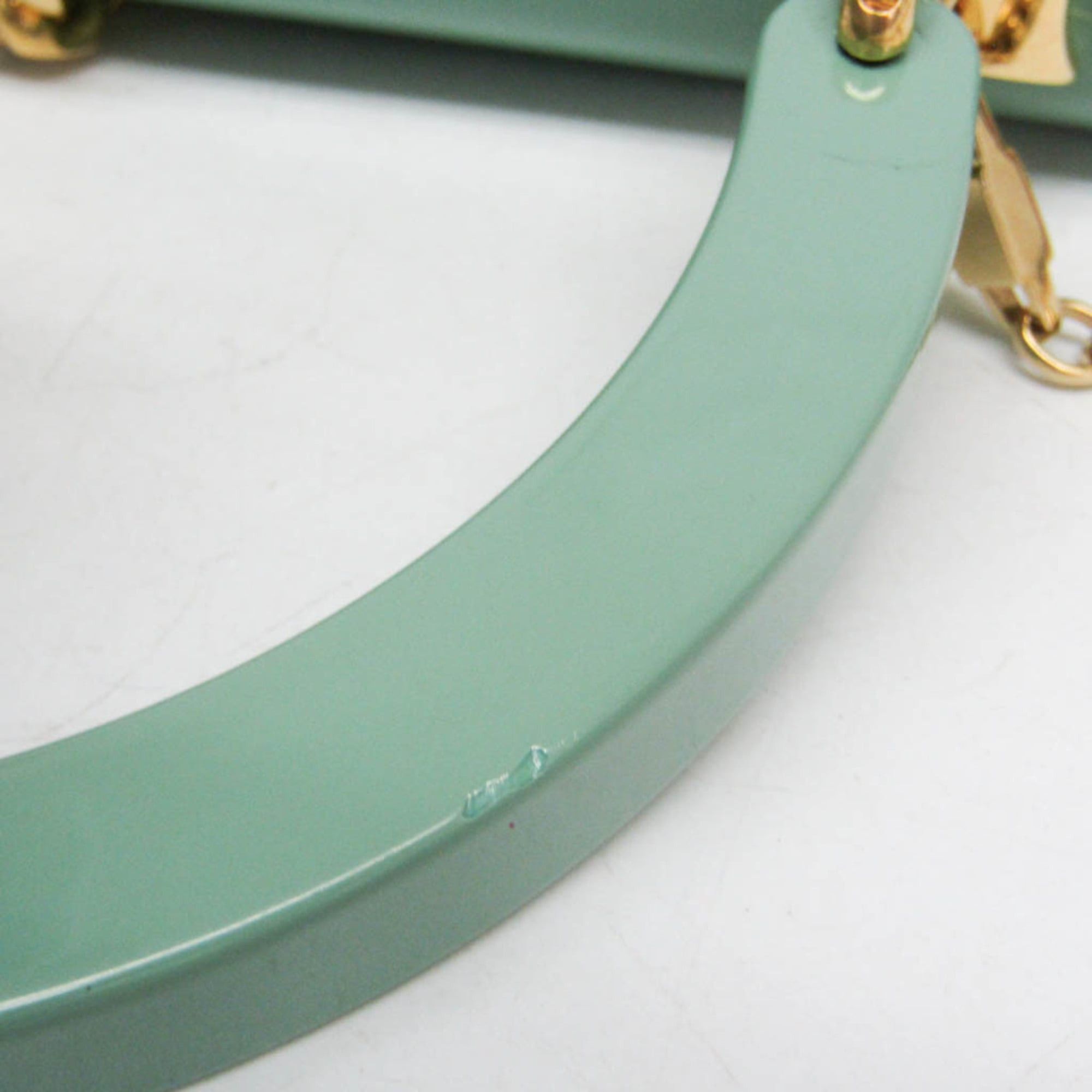 Gucci Gucci Sylvie 1969 Acrylic Mini 589482 Women's Acrylic Handbag,Shoulder Bag Light Green Size ONE SIZE - 11 Thumbnail