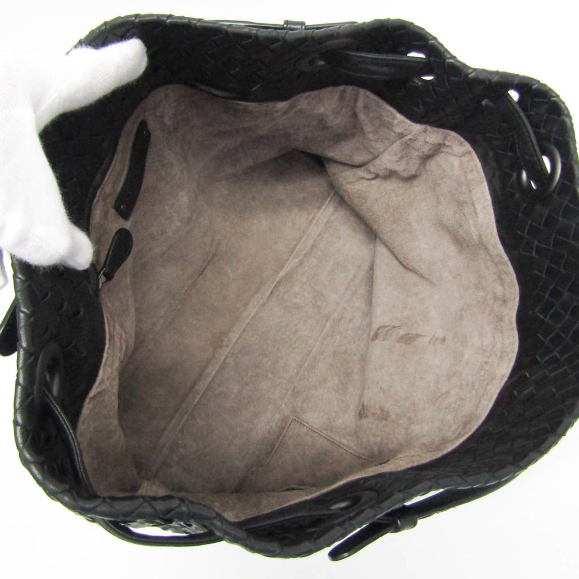 Bottega Veneta Bottega Veneta Intrecciato Medium Garda Bag 179320 Women's Leather Handbag Black Size ONE SIZE - 4 Thumbnail