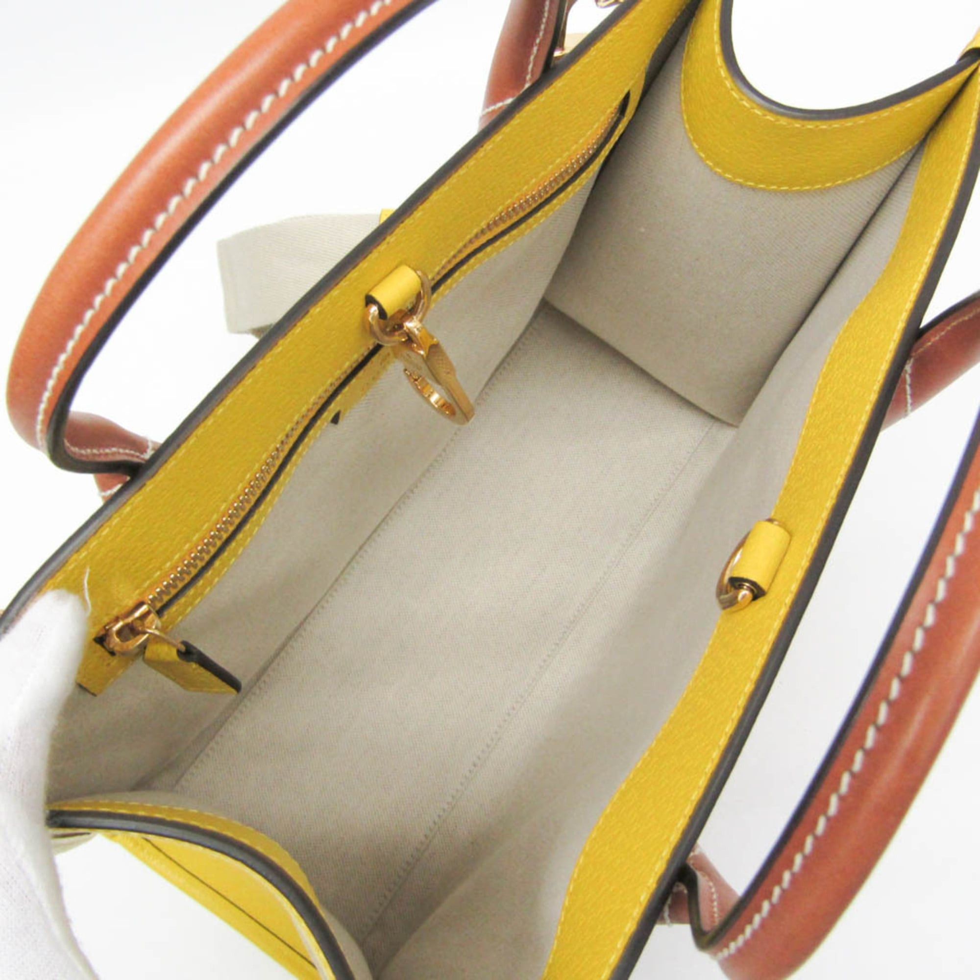 Gucci Gucci 680956 Women's GG Supreme,Leather Shoulder Bag,Tote Bag Beige,Pink,Yellow Size ONE SIZE - 3 Thumbnail