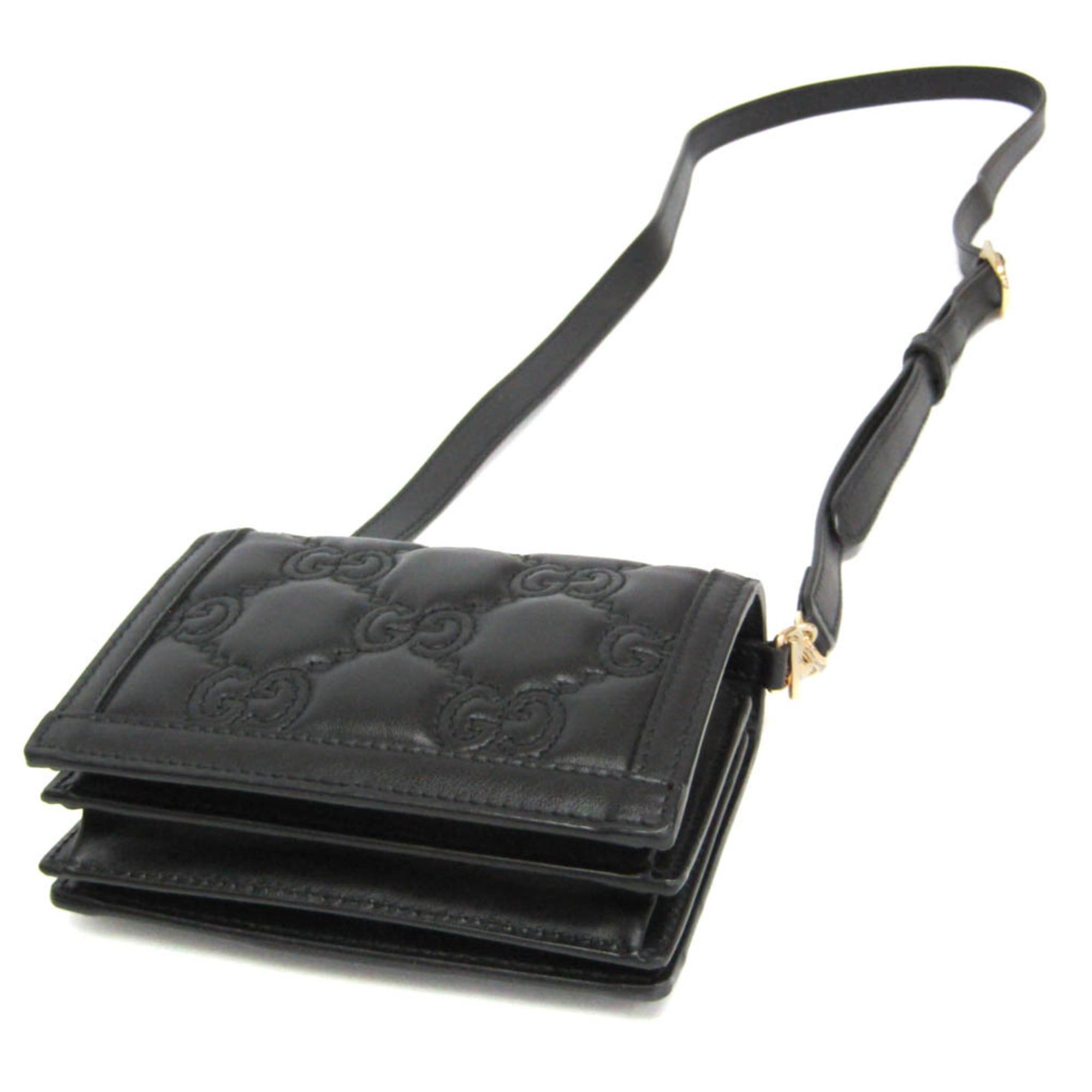 Gucci Gucci GG Matelasse Mini Shoulder Bag 723777 Women's Leather Handbag,Shoulder Bag Black Size ONE SIZE - 2 Thumbnail