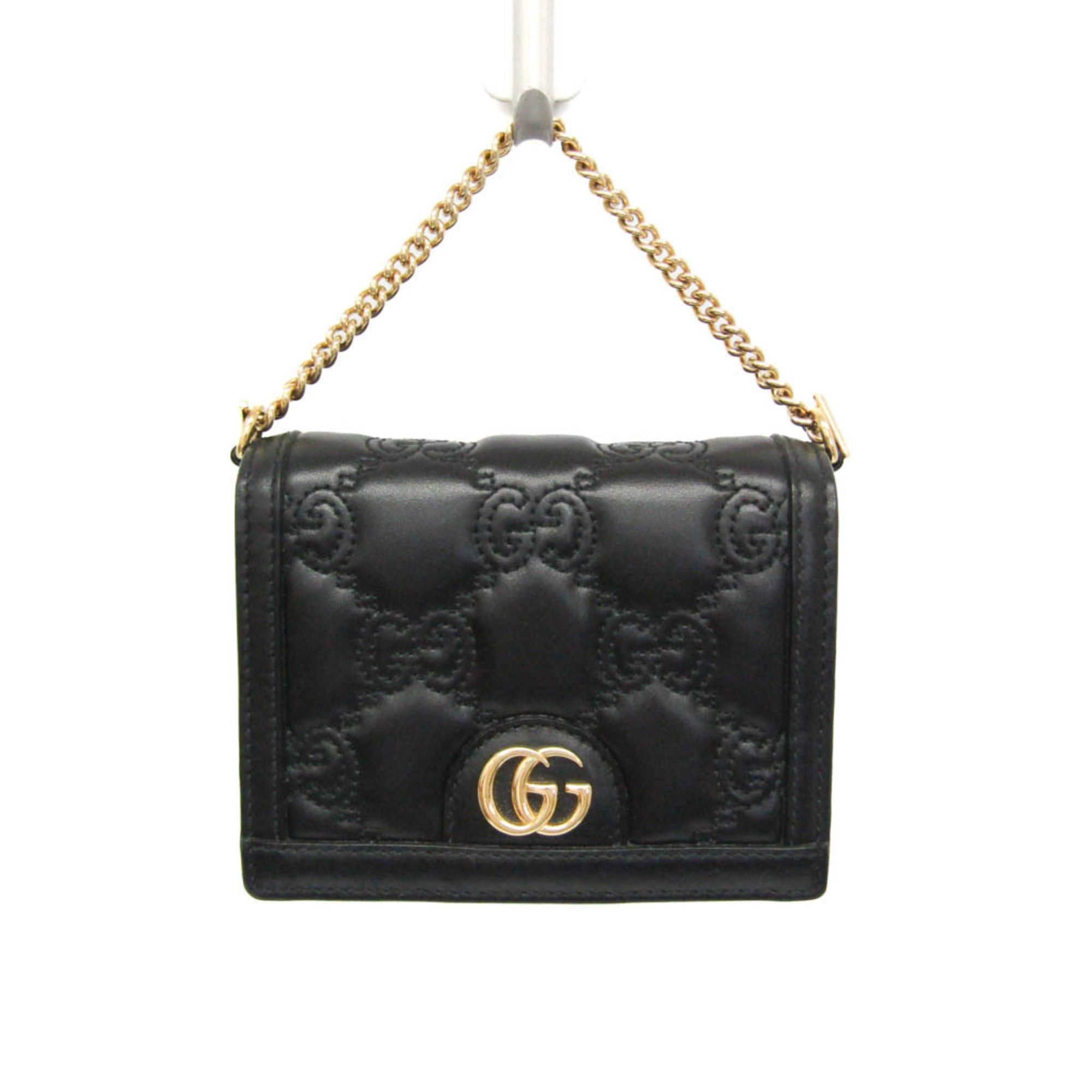 Gucci Gucci GG Matelasse Mini Shoulder Bag 723777 Women's Leather Handbag,Shoulder Bag Black Size ONE SIZE - 7 Thumbnail