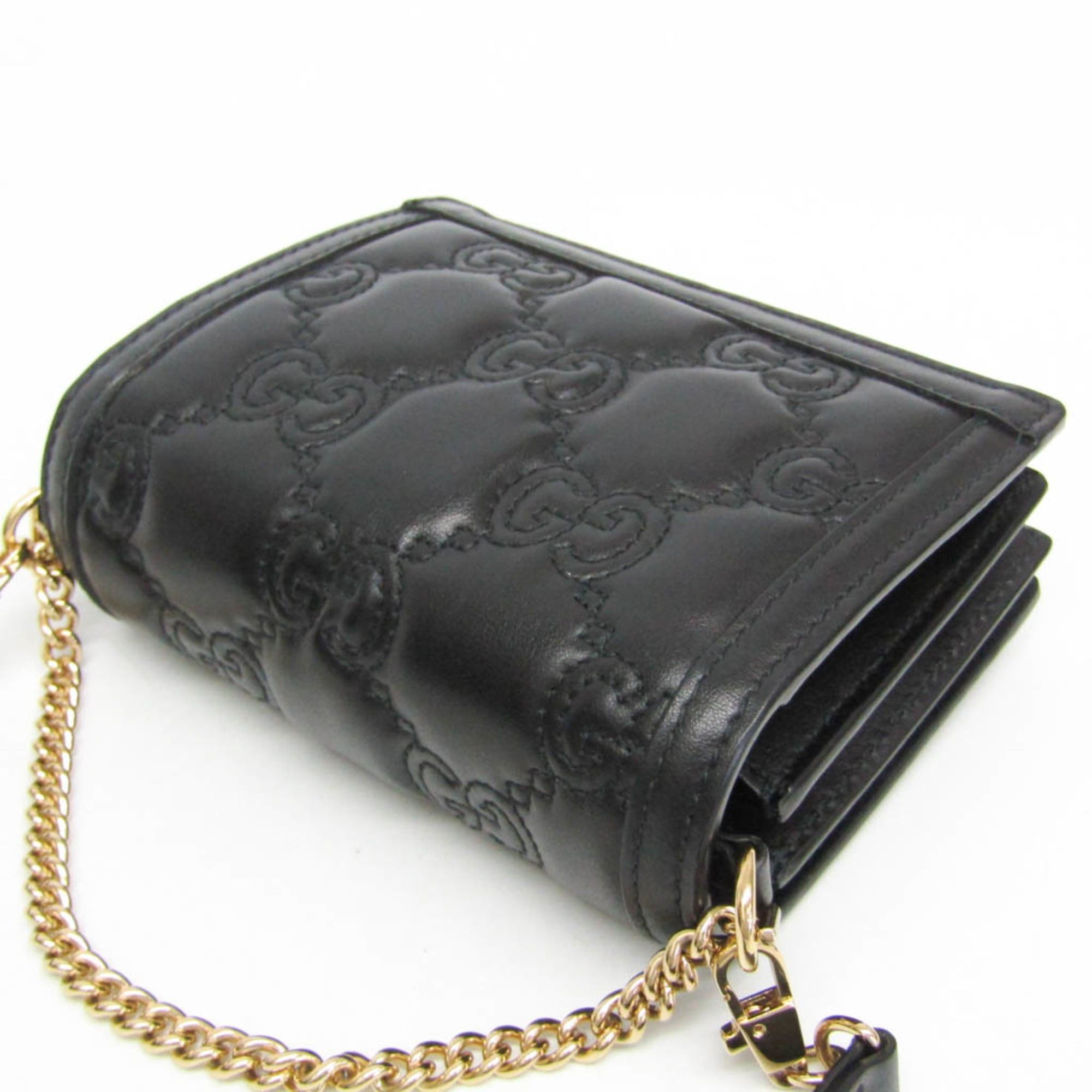 Gucci Gucci GG Matelasse Mini Shoulder Bag 723777 Women's Leather Handbag,Shoulder Bag Black Size ONE SIZE - 6 Thumbnail