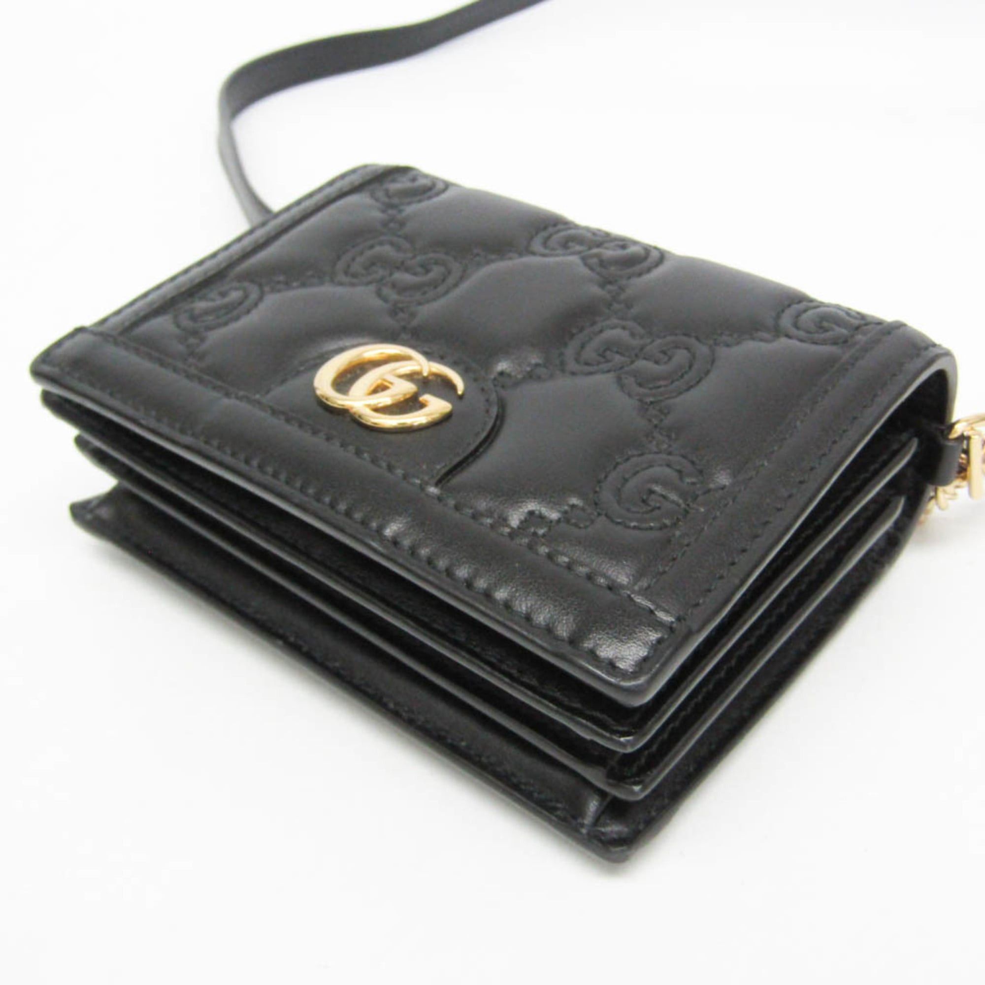 Gucci Gucci GG Matelasse Mini Shoulder Bag 723777 Women's Leather Handbag,Shoulder Bag Black Size ONE SIZE - 5 Thumbnail