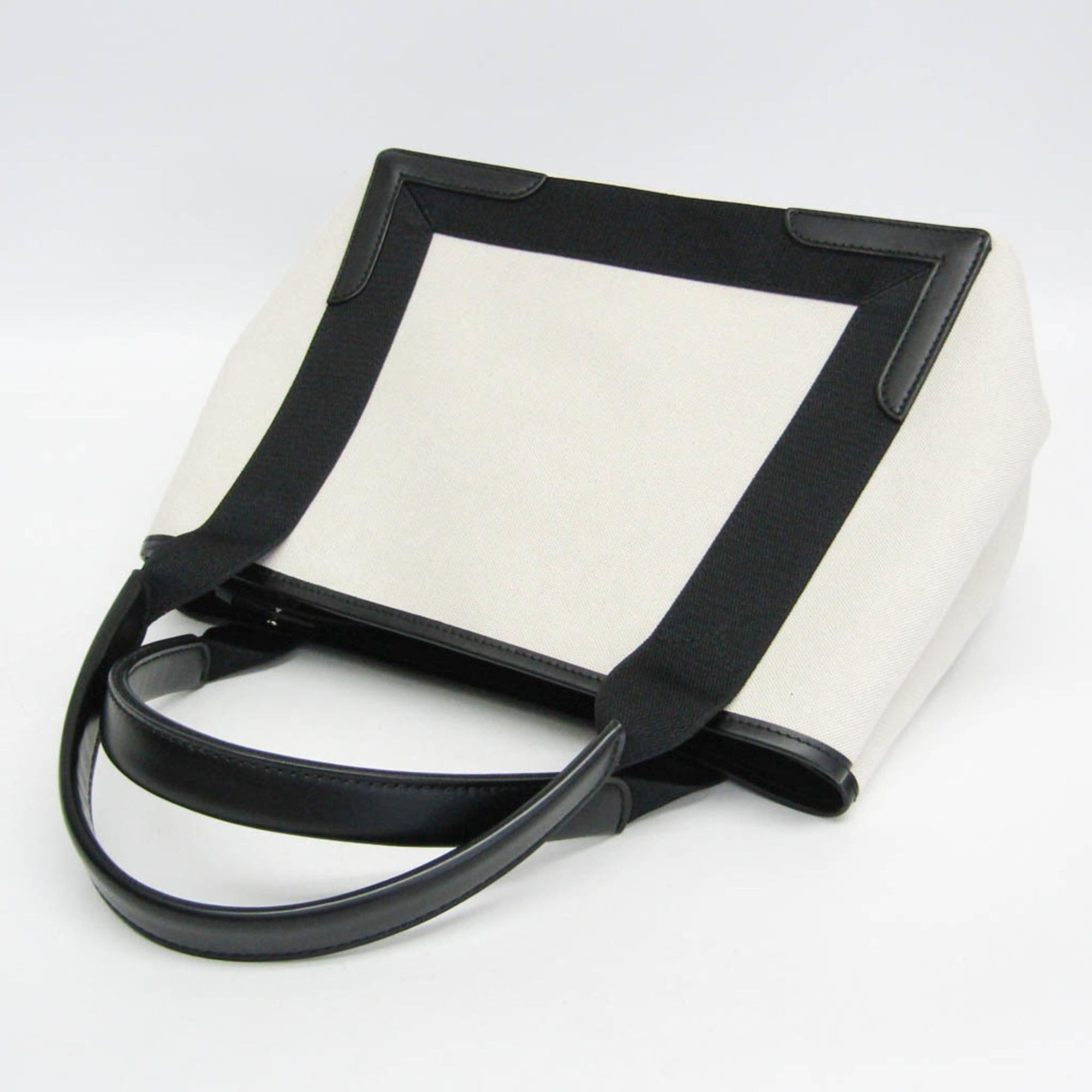 Balenciaga Balenciaga Navy Cabas S 339933 Women's Canvas,Leather Handbag Black,Off-white Size ONE SIZE - 9 Thumbnail