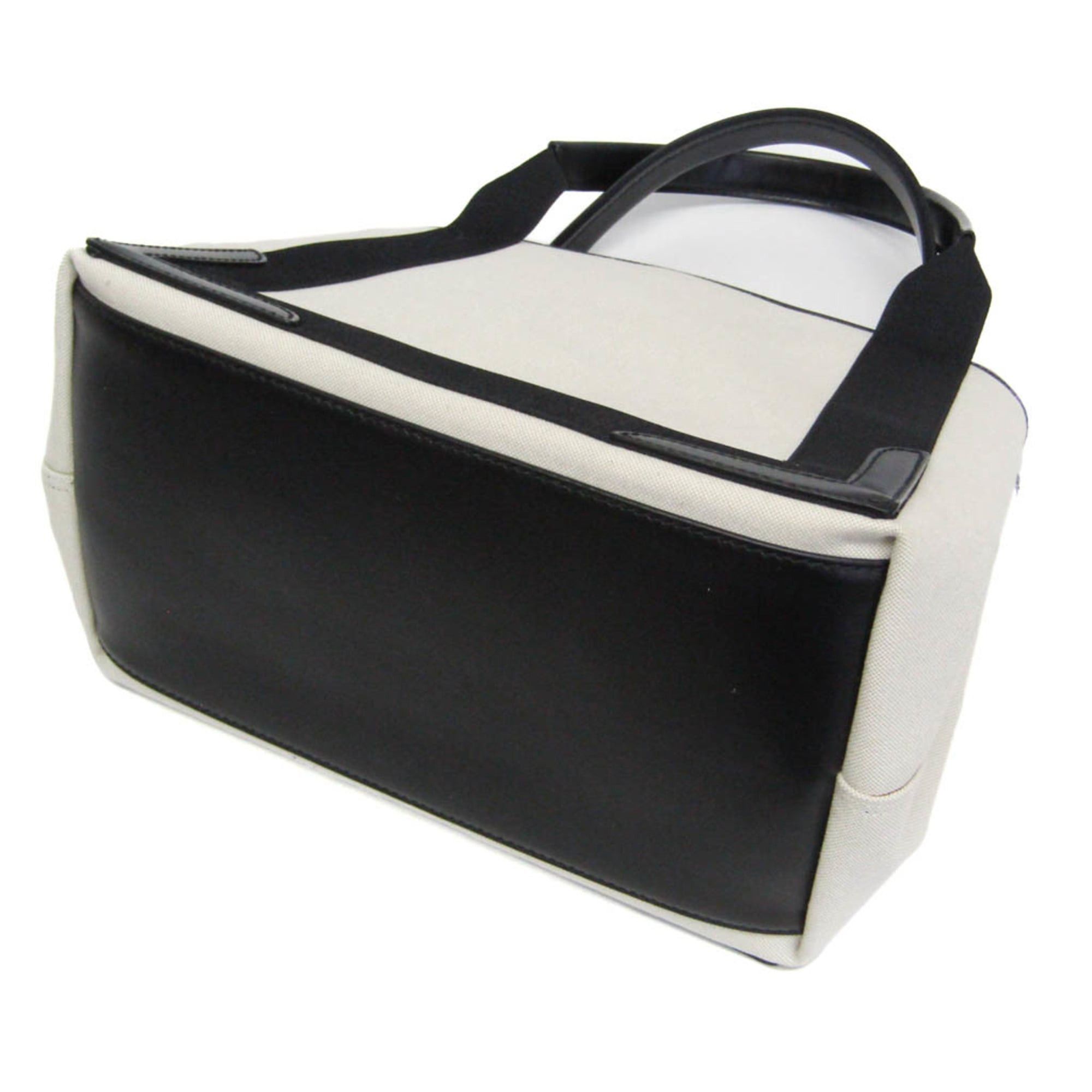 Balenciaga Balenciaga Navy Cabas S 339933 Women's Canvas,Leather Handbag Black,Off-white Size ONE SIZE - 3 Thumbnail