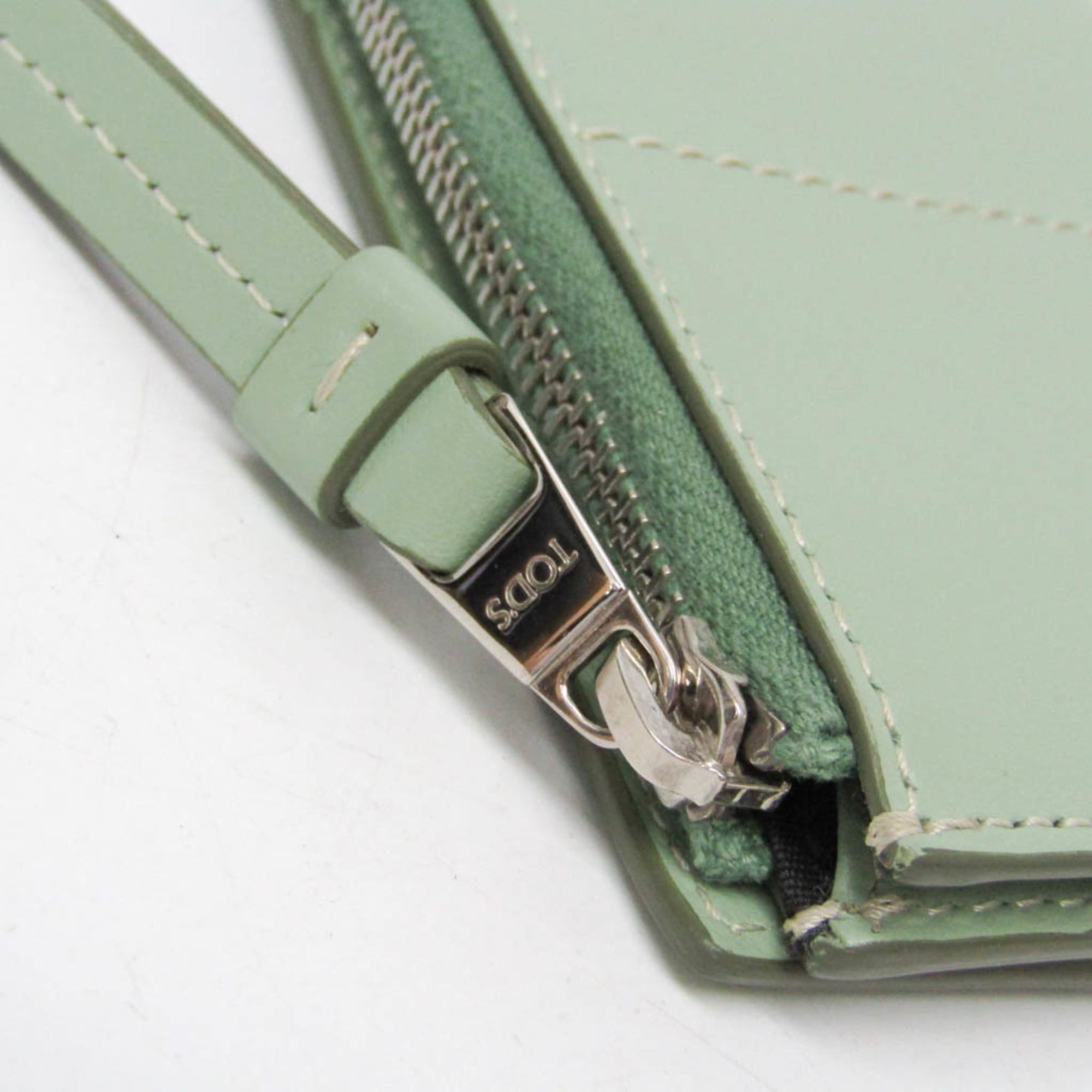 Tod's Tod's Compact Wallet Women's Leather Wallet (bi-fold) Light Green Size ONE SIZE - 8 Thumbnail