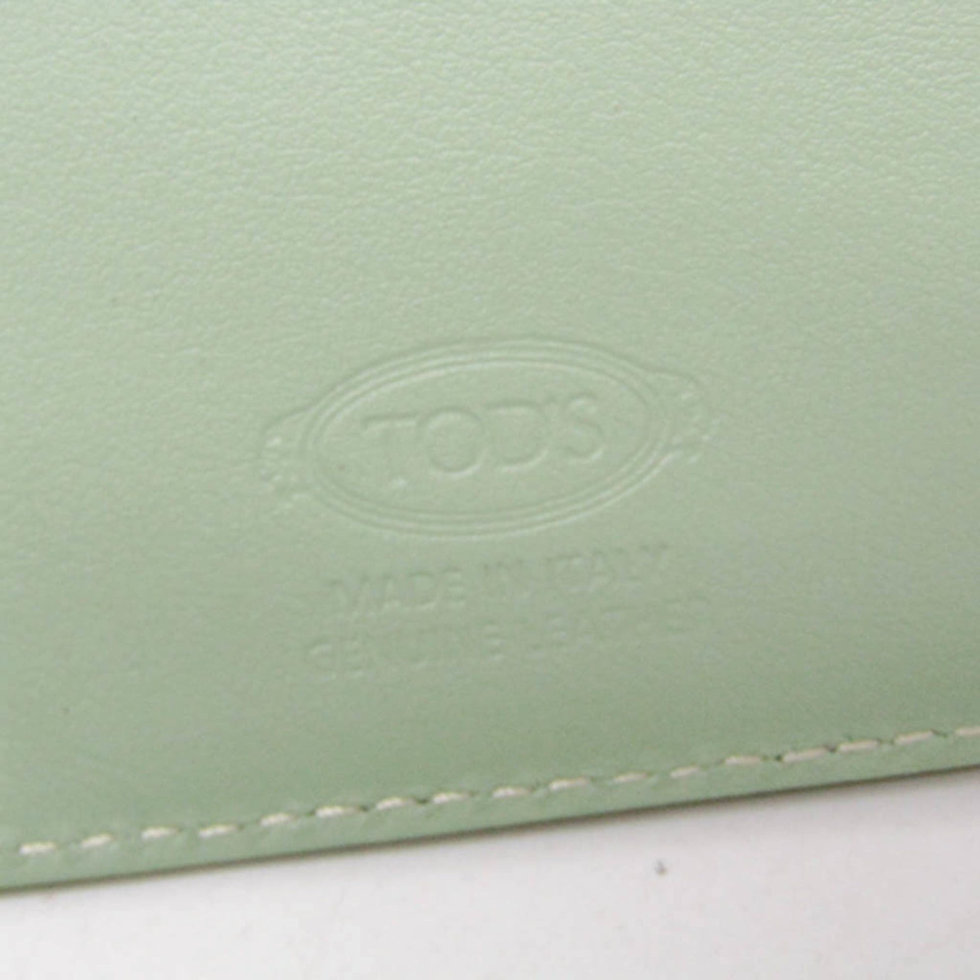 Tod's Tod's Compact Wallet Women's Leather Wallet (bi-fold) Light Green Size ONE SIZE - 15 Thumbnail