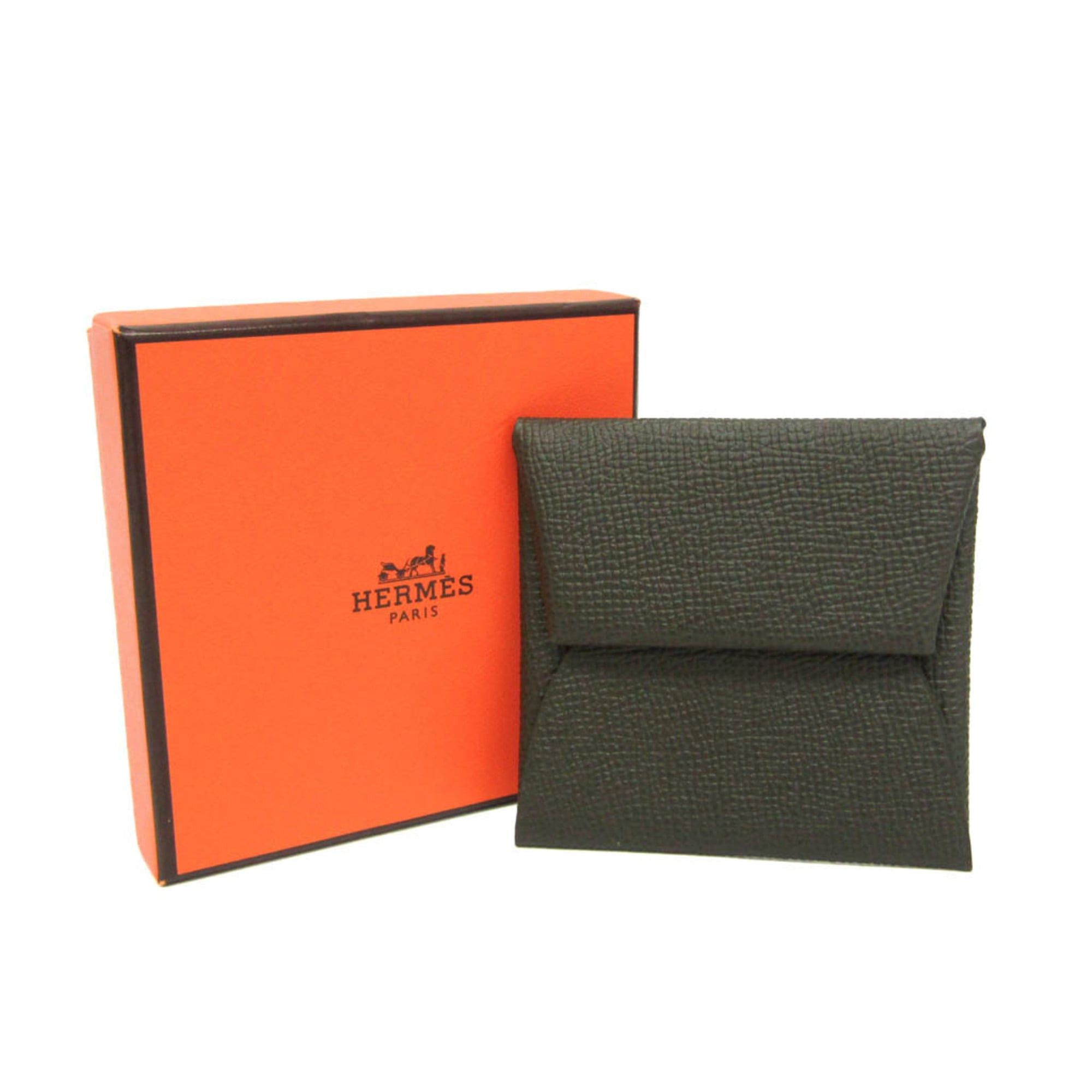 Hermes Hermes Bastia Men,Women Epsom Leather Coin Purse/coin Case Dark Khaki Size ONE SIZE - 2 Thumbnail