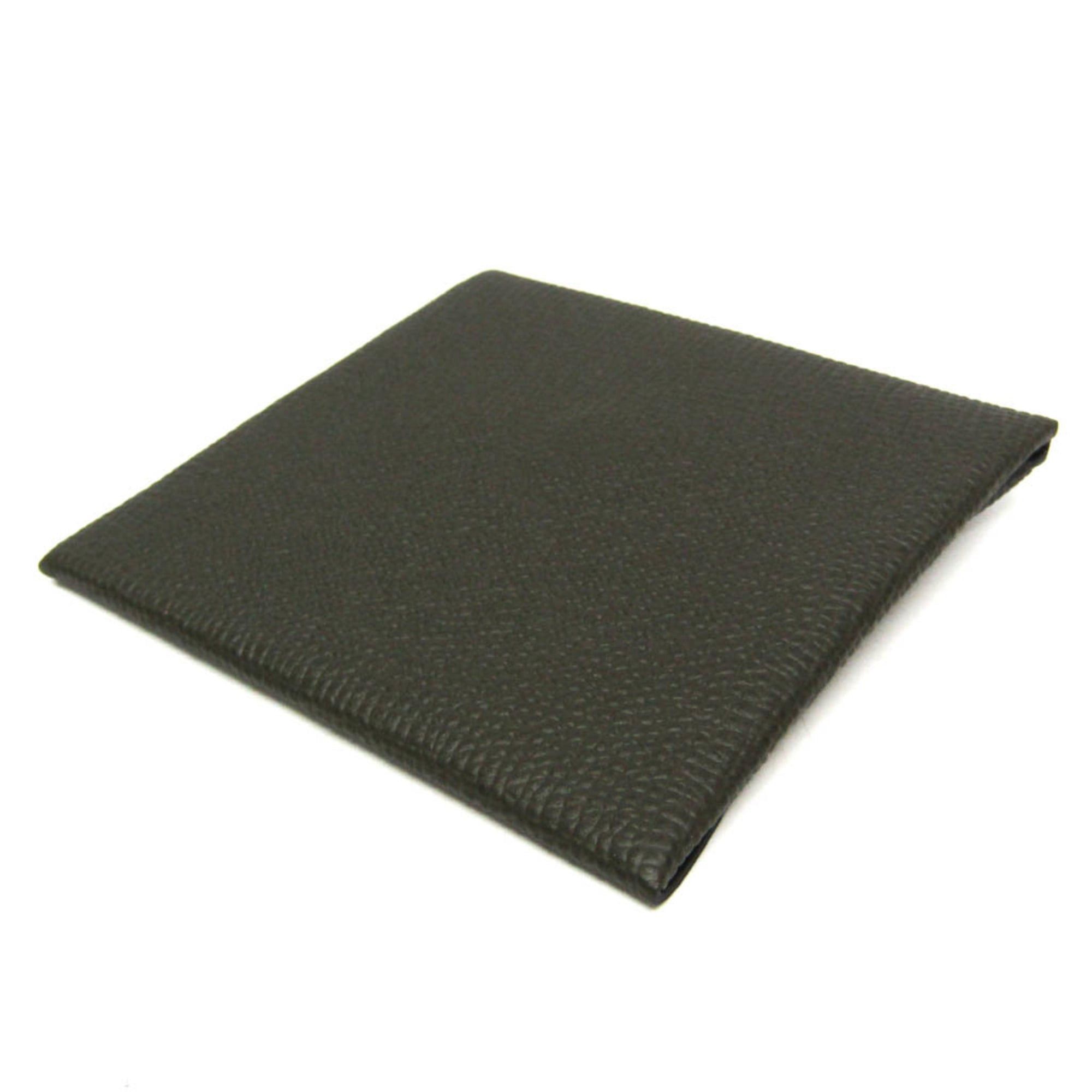 Hermes Hermes Bastia Men,Women Epsom Leather Coin Purse/coin Case Dark Khaki Size ONE SIZE - 3 Thumbnail