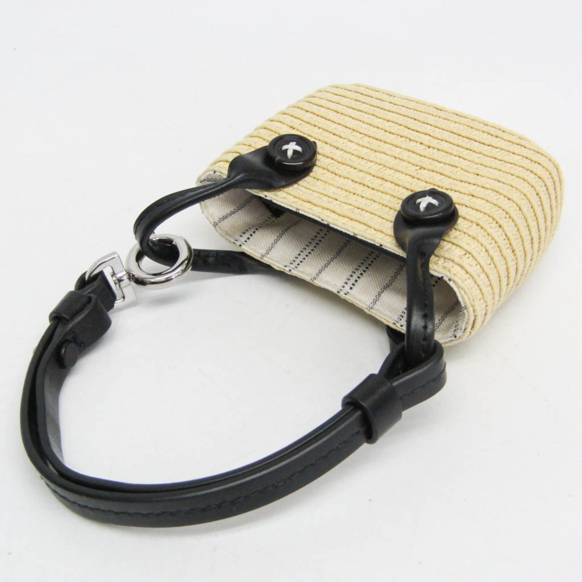 Maison Margiela Maison Margiela Micro Paper Tote Bag Charm SA1VL0006 Women's Leather,Polyester Pouch Beige,Black,White Size ONE SIZE - 7 Thumbnail