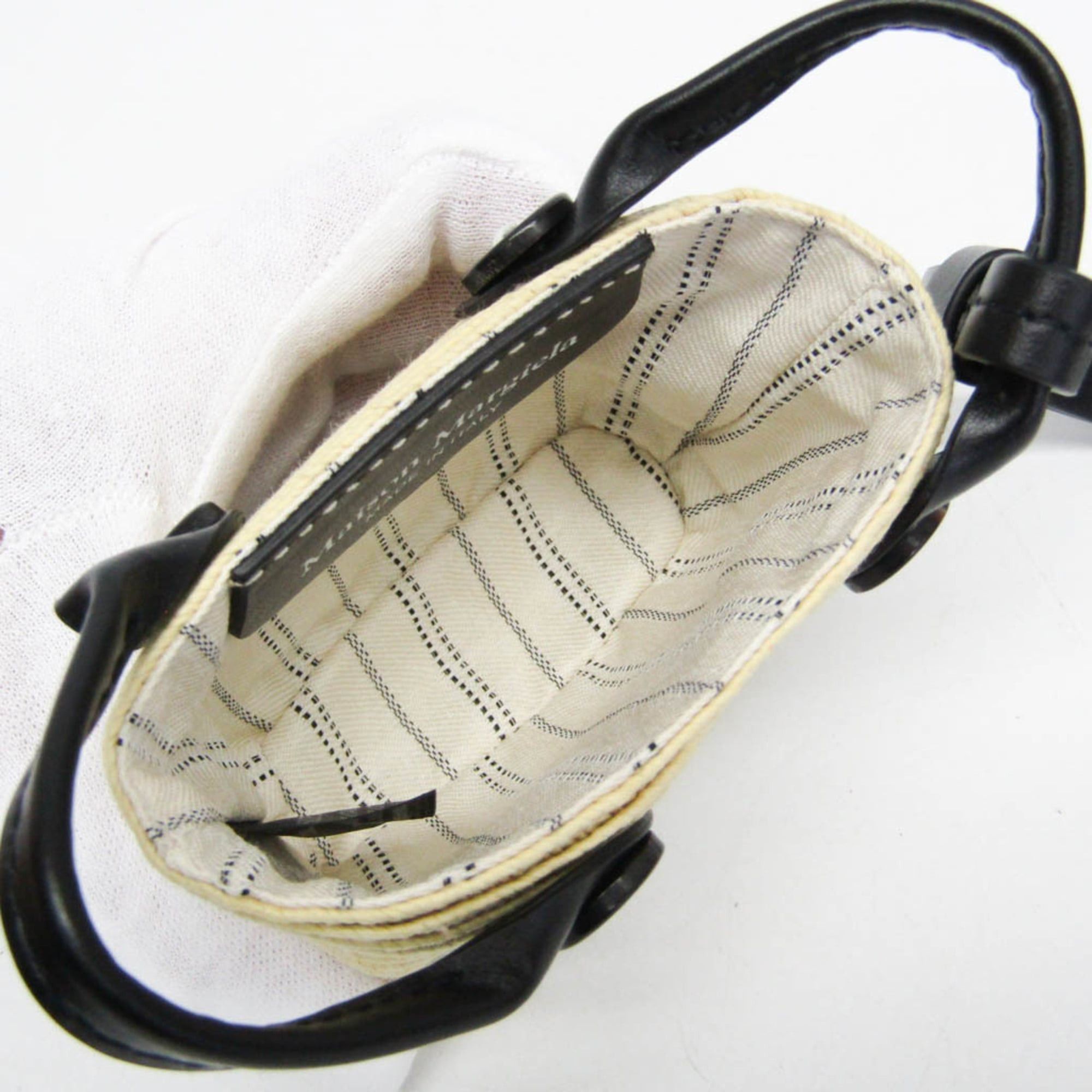 Maison Margiela Maison Margiela Micro Paper Tote Bag Charm SA1VL0006 Women's Leather,Polyester Pouch Beige,Black,White Size ONE SIZE - 3 Thumbnail