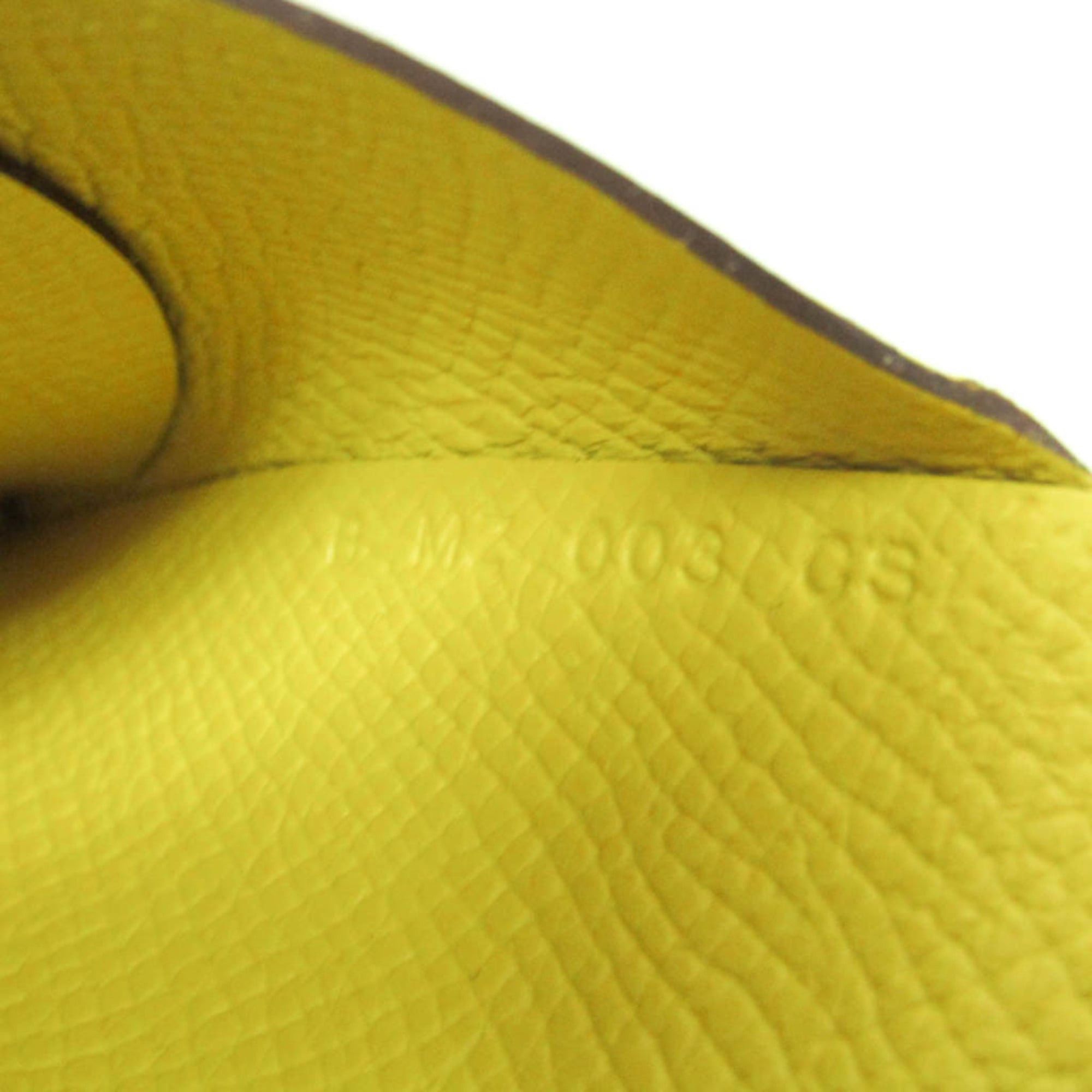 Hermes Hermes Calvi Duo Epsom Leather Card Case Yellow Size ONE SIZE - 11 Thumbnail