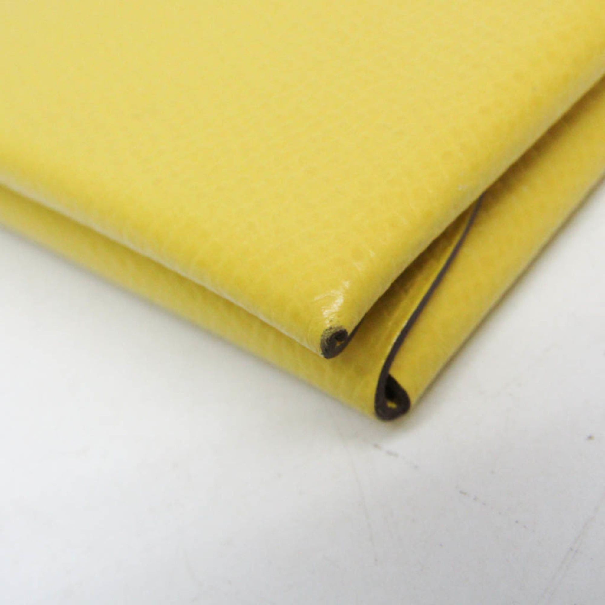 Hermes Hermes Calvi Duo Epsom Leather Card Case Yellow Size ONE SIZE - 5 Thumbnail