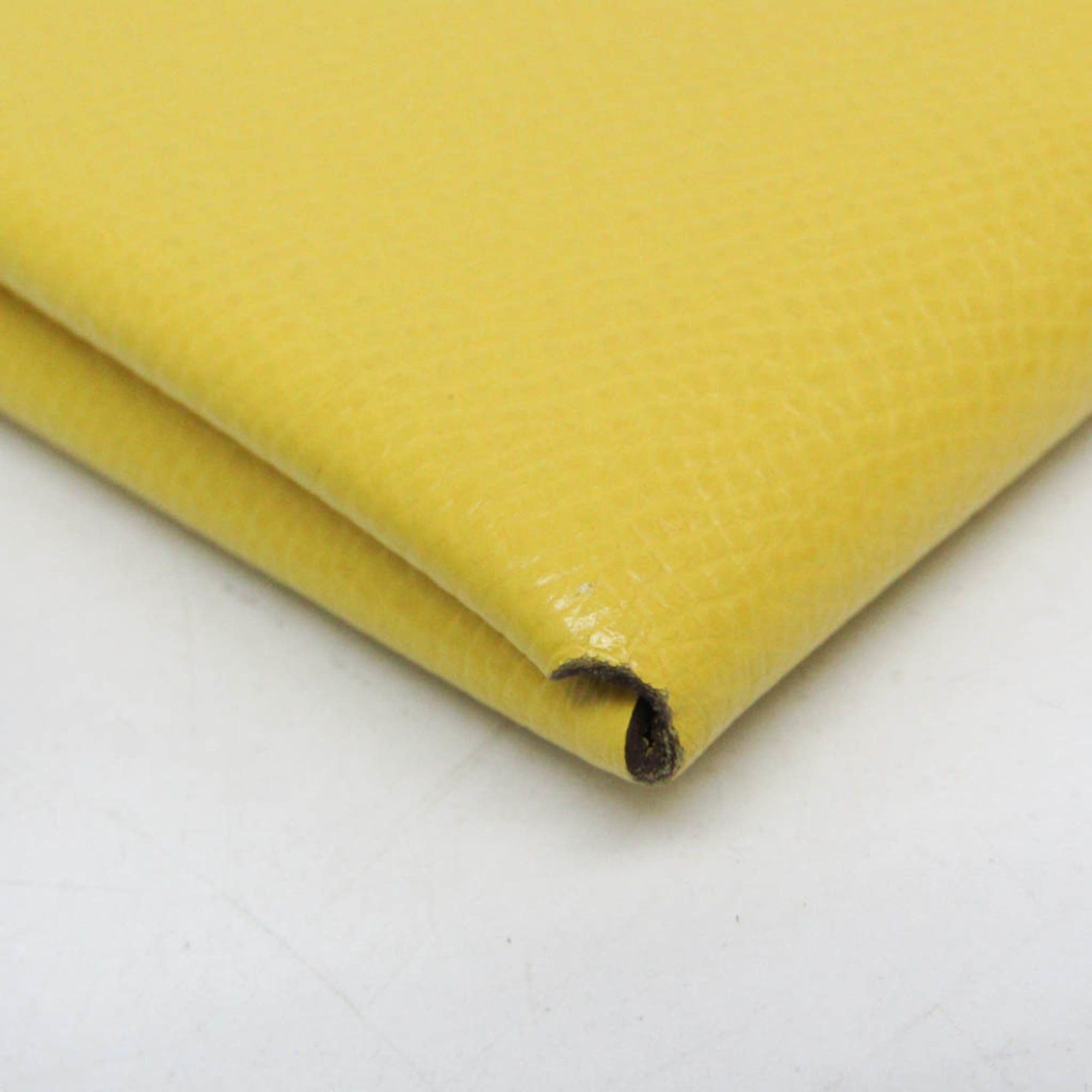 Hermes Hermes Calvi Duo Epsom Leather Card Case Yellow Size ONE SIZE - 7 Thumbnail