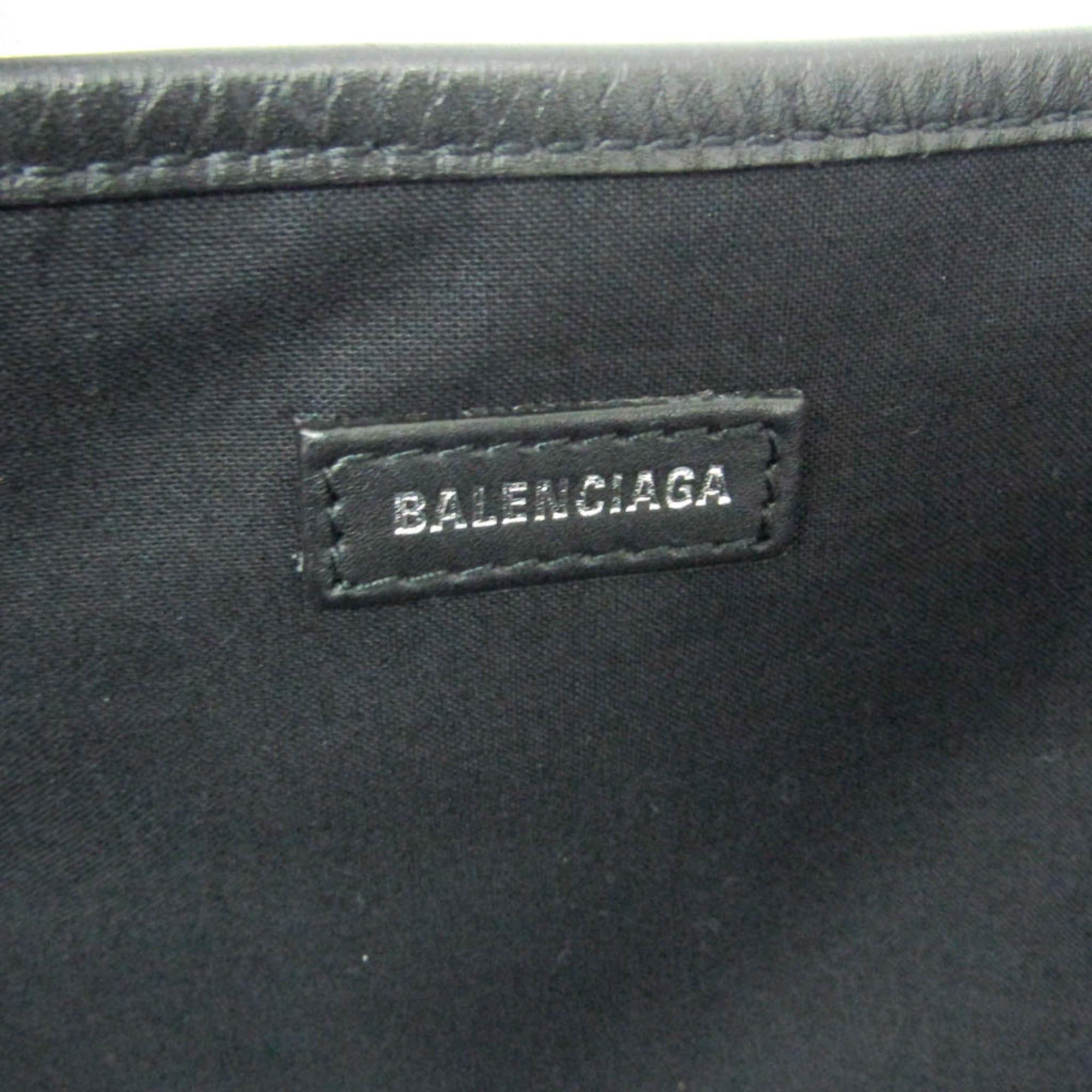 Balenciaga Balenciaga Navy Cabas M 339936 Men,Women Canvas,Leather Handbag,Tote Bag Black,Off-white Size ONE SIZE - 12 Thumbnail