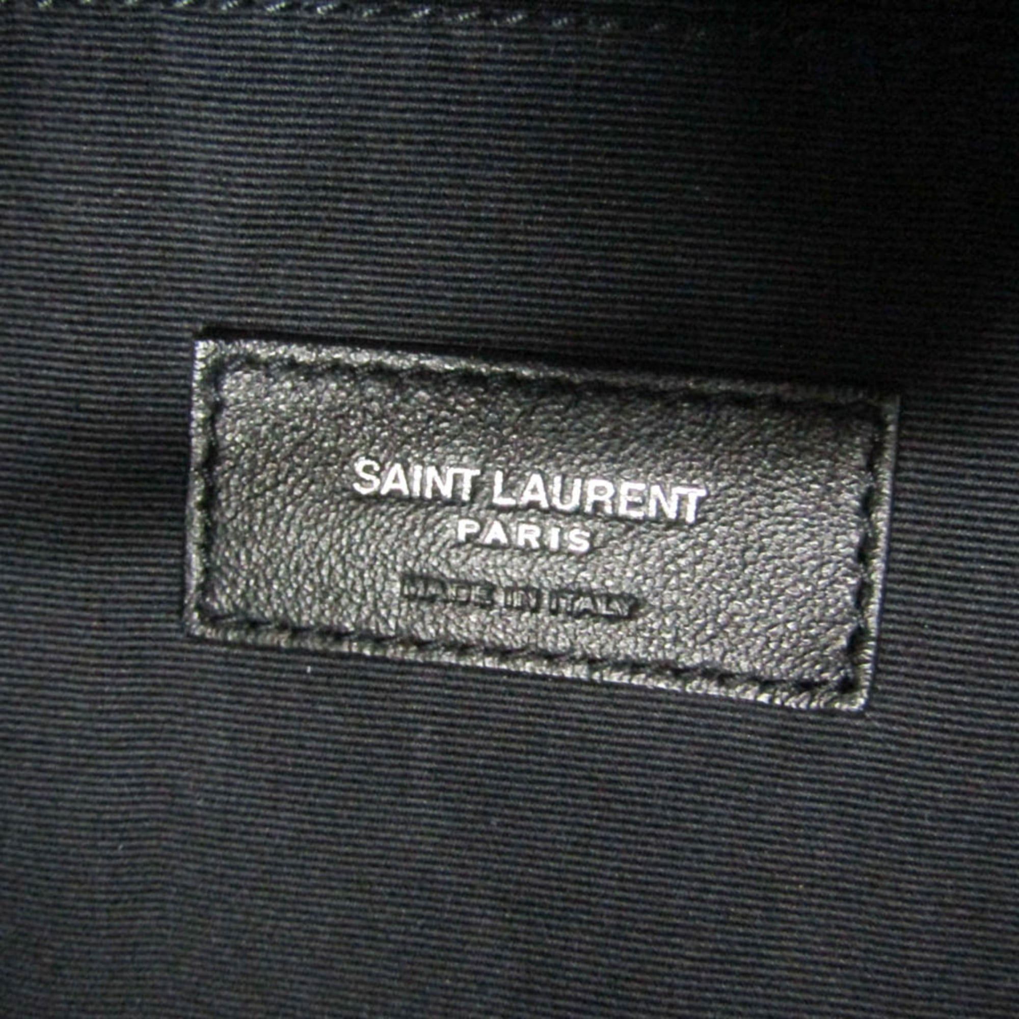 Saint Laurent Paris Saint Laurent Teddy Drawstring Bag 553919 Men,Women Leather,Canvas Backpack Black,Pink Size ONE SIZE - 9 Thumbnail