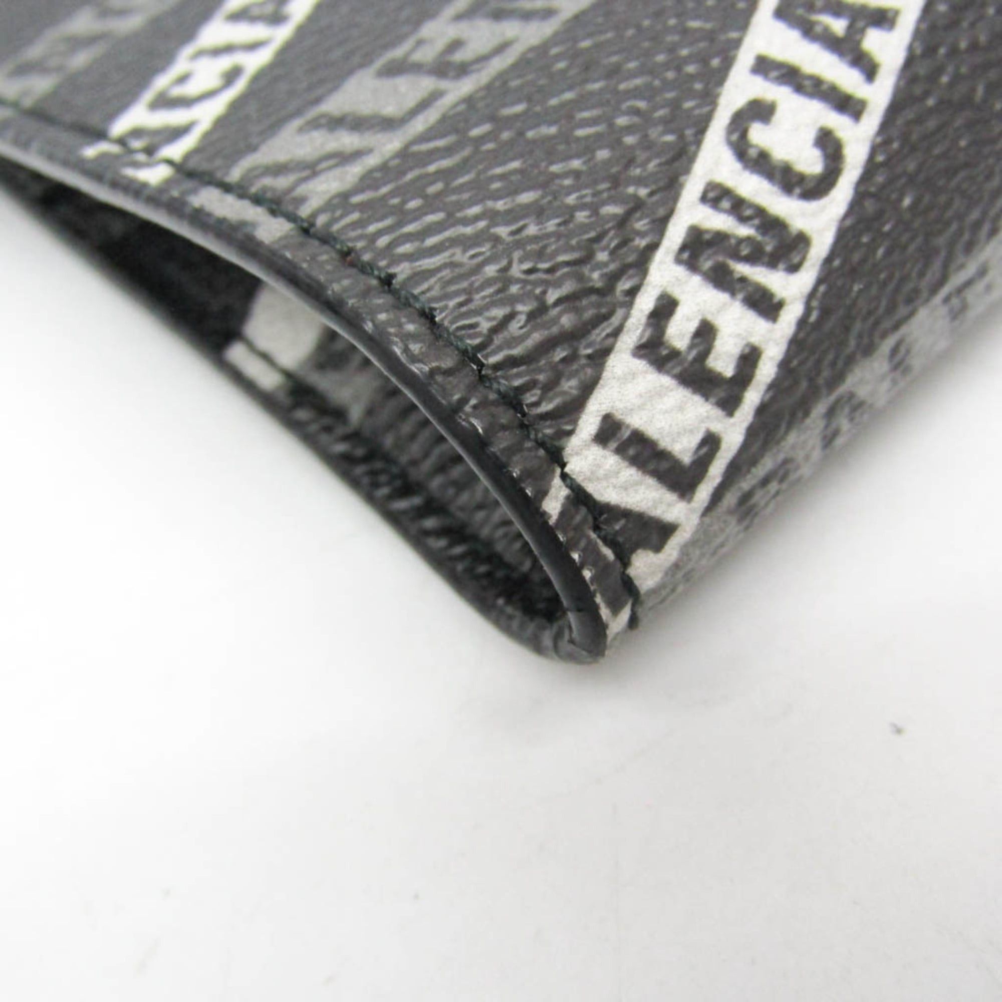 Balenciaga Balenciaga Logo Print 544310 Women,Men Leather Clutch Bag,Handbag Black,Gray Size ONE SIZE - 6 Thumbnail