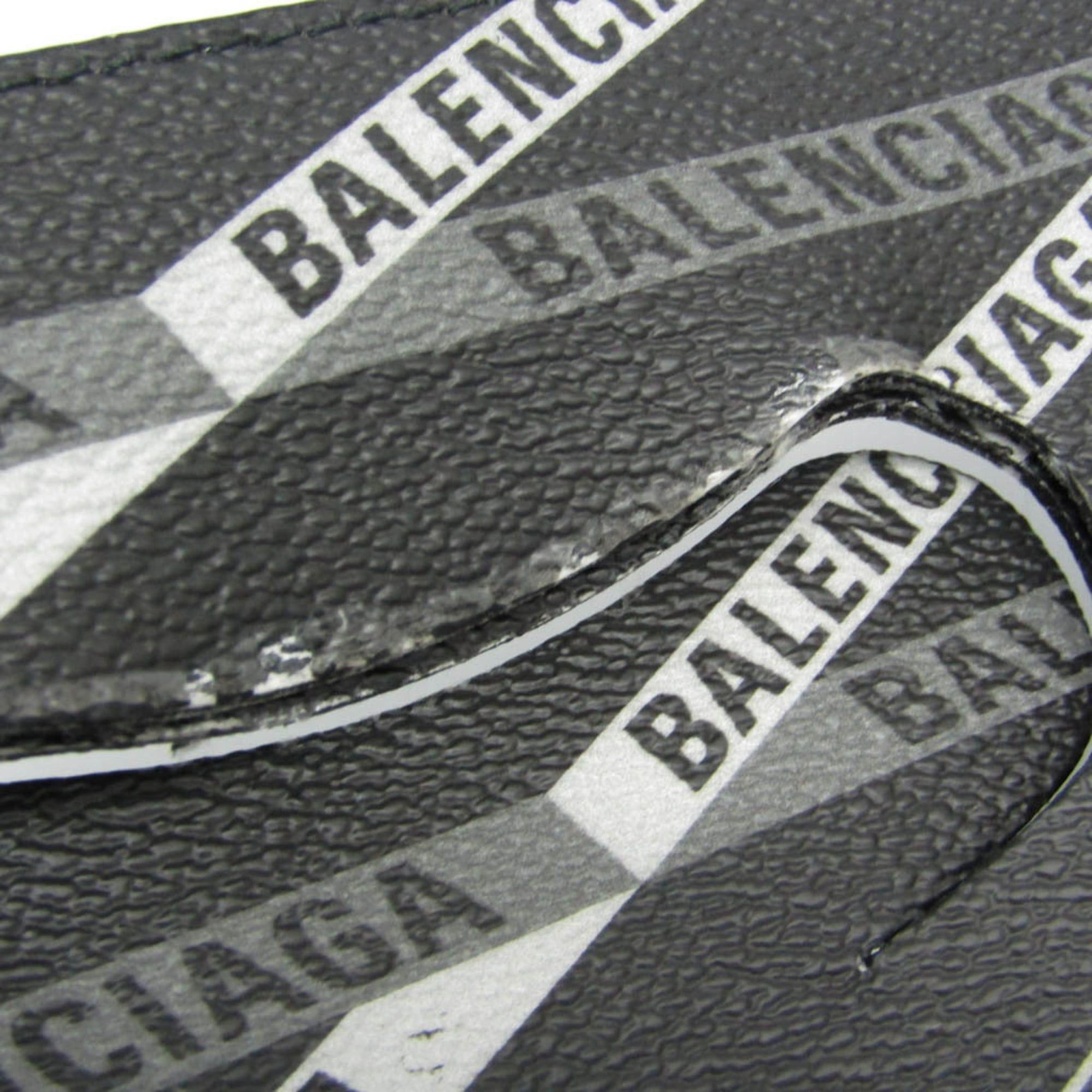 Balenciaga Balenciaga Logo Print 544310 Women,Men Leather Clutch Bag,Handbag Black,Gray Size ONE SIZE - 12 Thumbnail