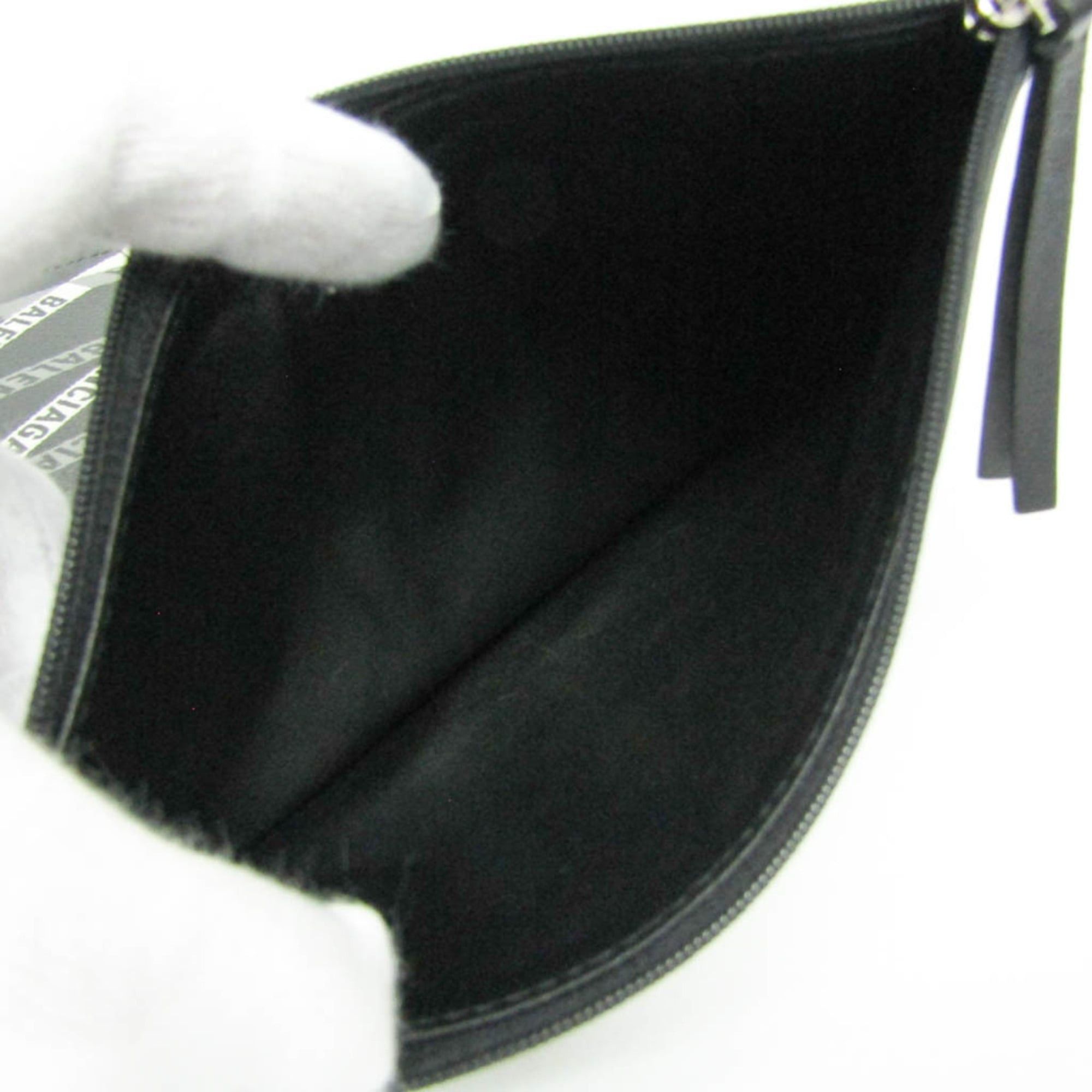 Balenciaga Balenciaga Logo Print 544310 Women,Men Leather Clutch Bag,Handbag Black,Gray Size ONE SIZE - 14 Thumbnail