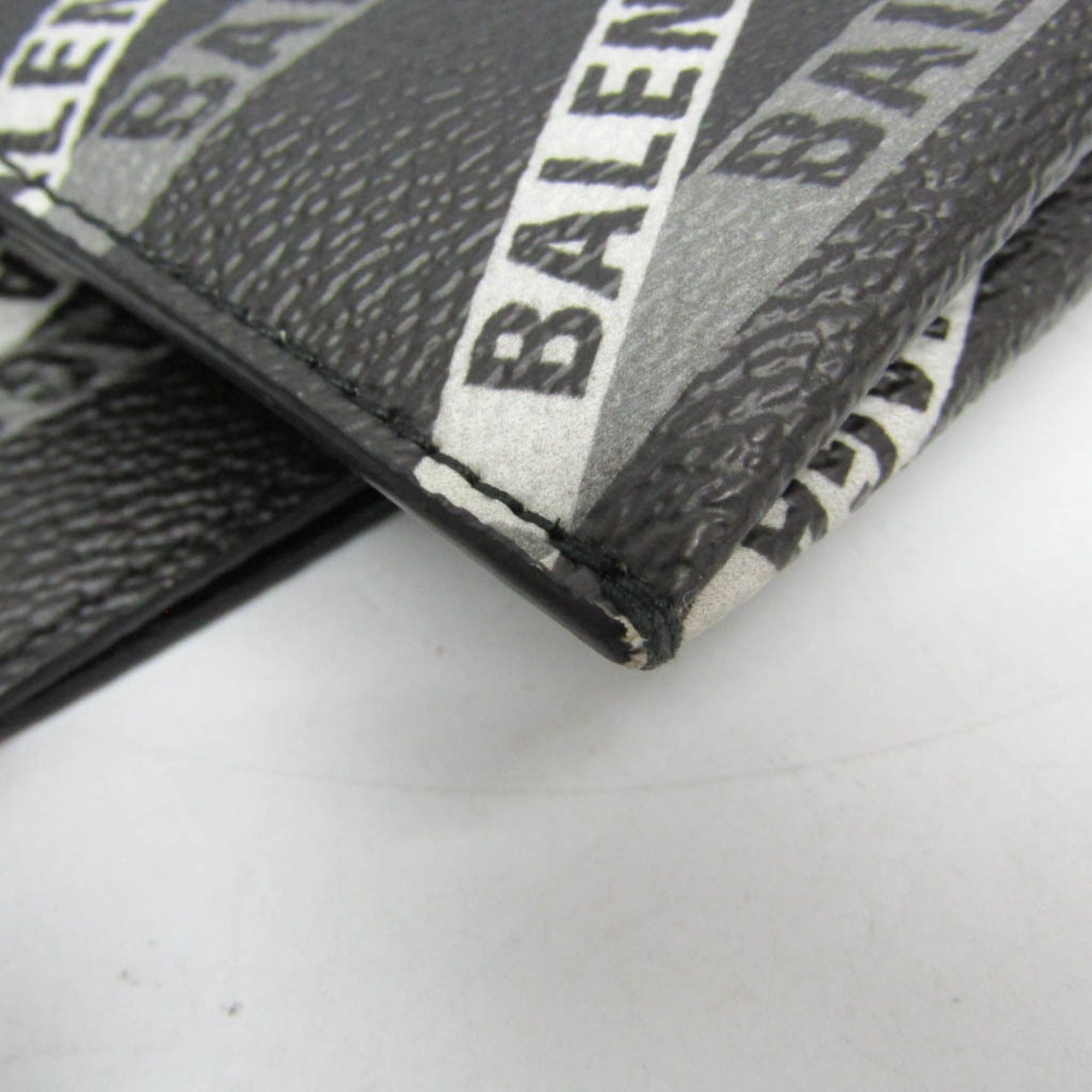 Balenciaga Balenciaga Logo Print 544310 Women,Men Leather Clutch Bag,Handbag Black,Gray Size ONE SIZE - 5 Thumbnail