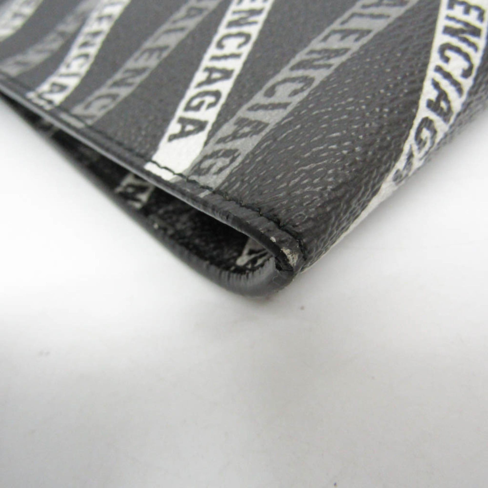 Balenciaga Balenciaga Logo Print 544310 Women,Men Leather Clutch Bag,Handbag Black,Gray Size ONE SIZE - 9 Thumbnail