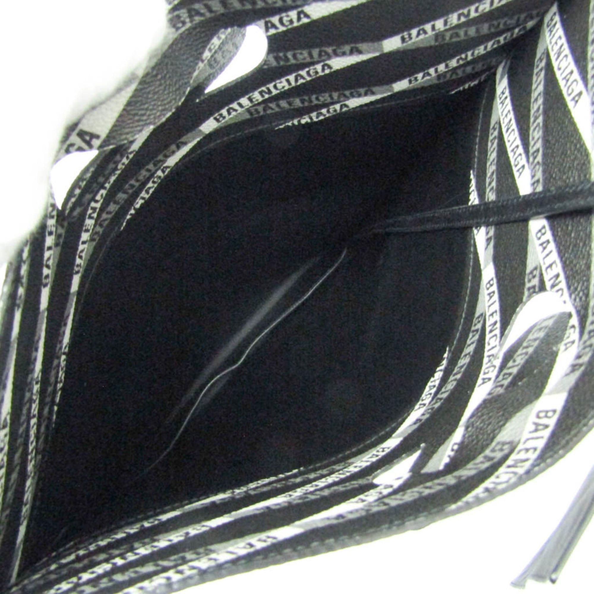 Balenciaga Balenciaga Logo Print 544310 Women,Men Leather Clutch Bag,Handbag Black,Gray Size ONE SIZE - 4 Thumbnail
