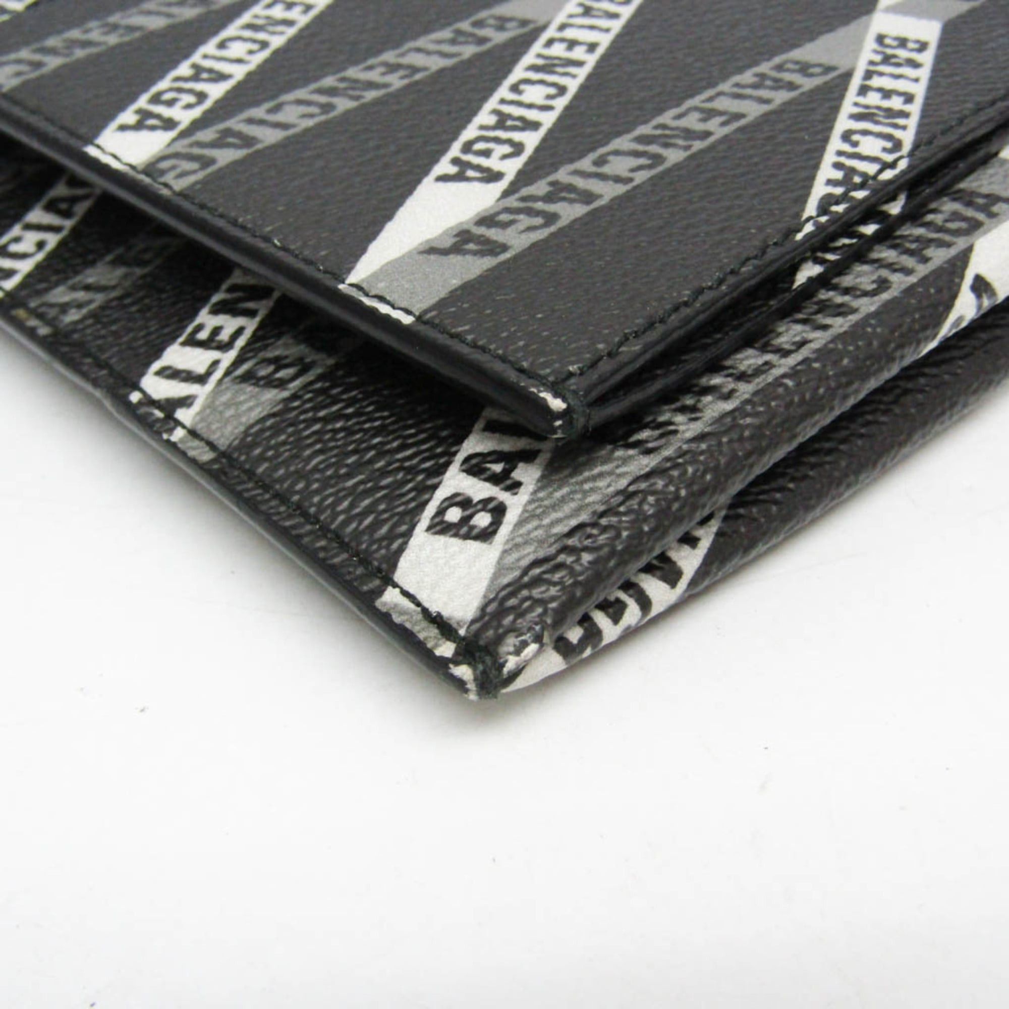 Balenciaga Balenciaga Logo Print 544310 Women,Men Leather Clutch Bag,Handbag Black,Gray Size ONE SIZE - 10 Thumbnail