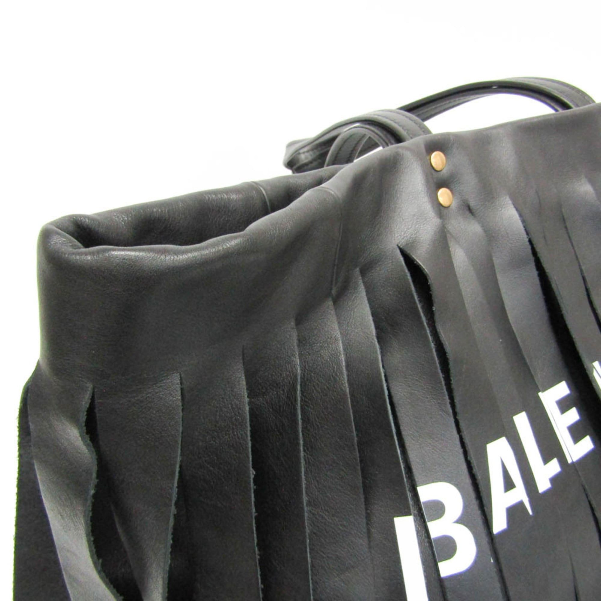 Balenciaga Balenciaga Laundry Cabas S 517843 Women,Men Leather Shoulder Bag,Tote Bag Black Size ONE SIZE - 11 Thumbnail
