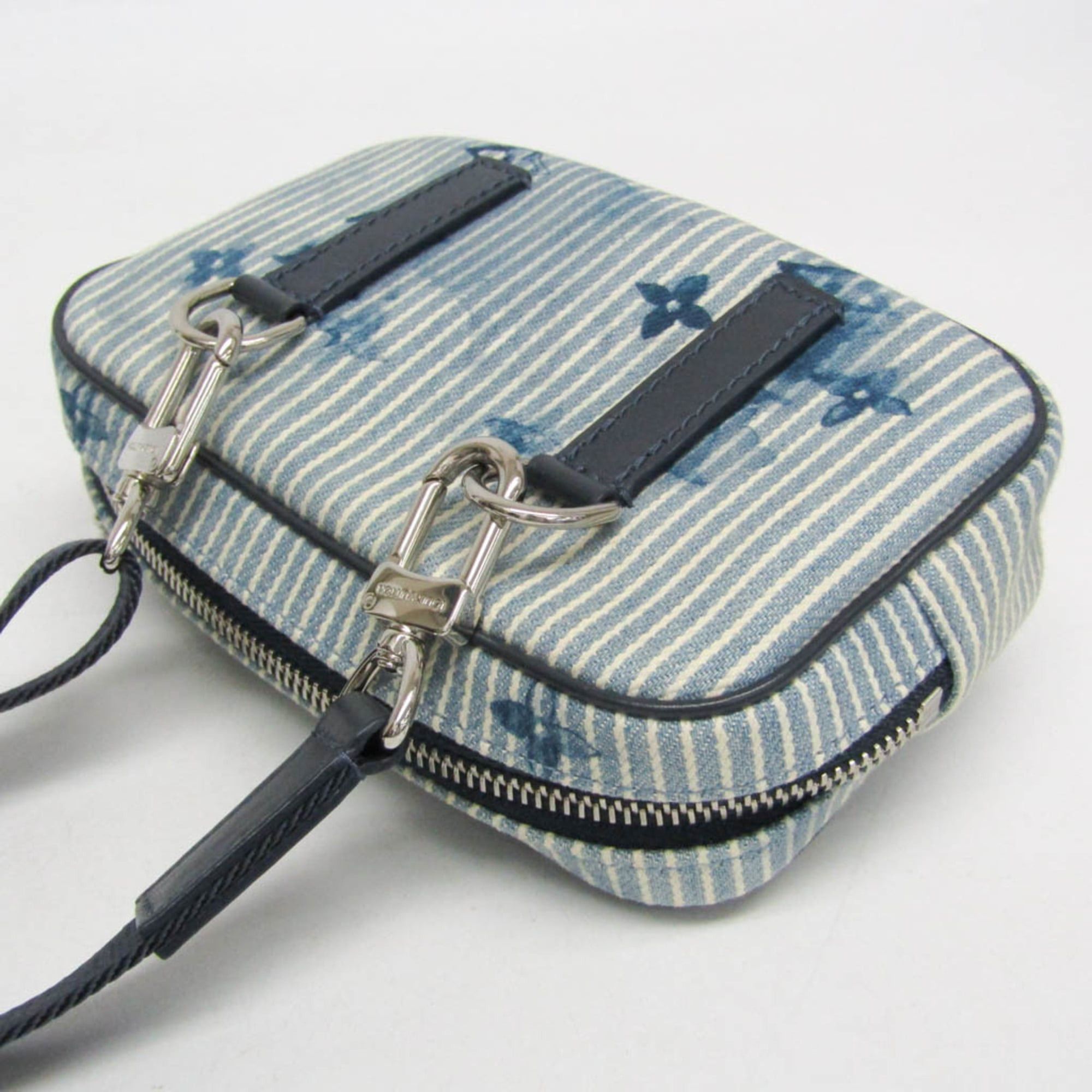 Louis Vuitton Louis Vuitton Monogram Outdoor Pouch Summer Collection M80462 Men,Women Pouch,Shoulder Bag Blue,White Size ONE SIZE - 4 Thumbnail