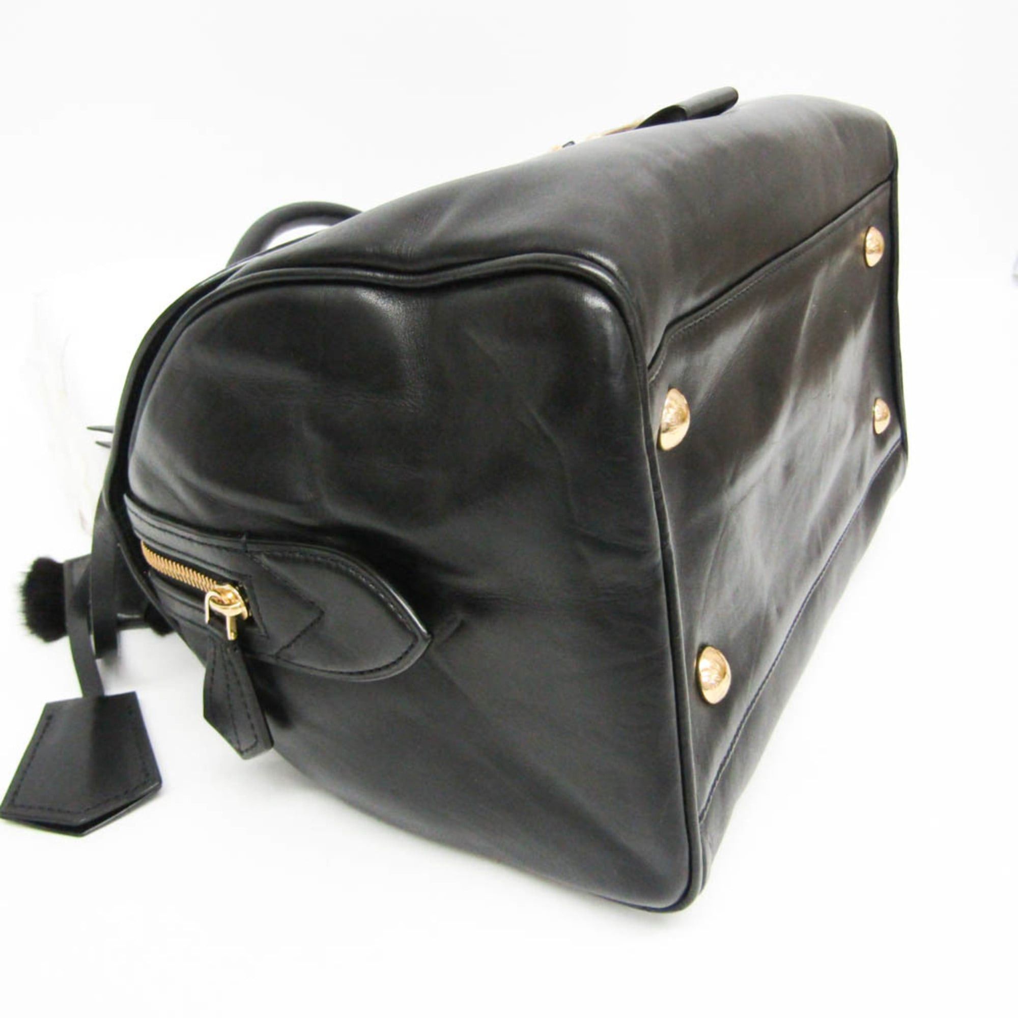 Louis Vuitton Louis Vuitton Cuir Orfevre Neo Speedy PM Women's Handbag Black Size ONE SIZE - 5 Thumbnail
