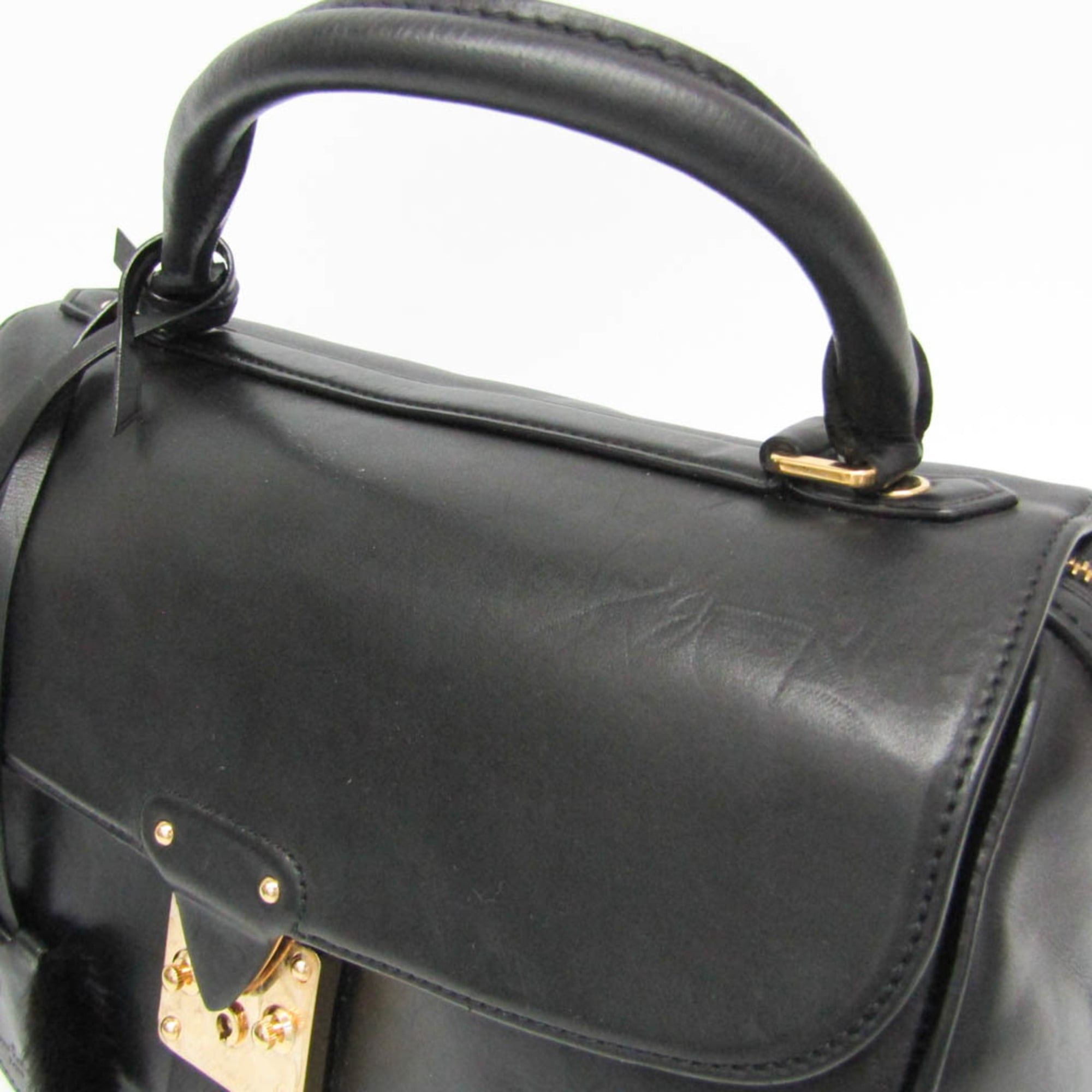 Louis Vuitton Louis Vuitton Cuir Orfevre Neo Speedy PM Women's Handbag Black Size ONE SIZE - 9 Thumbnail