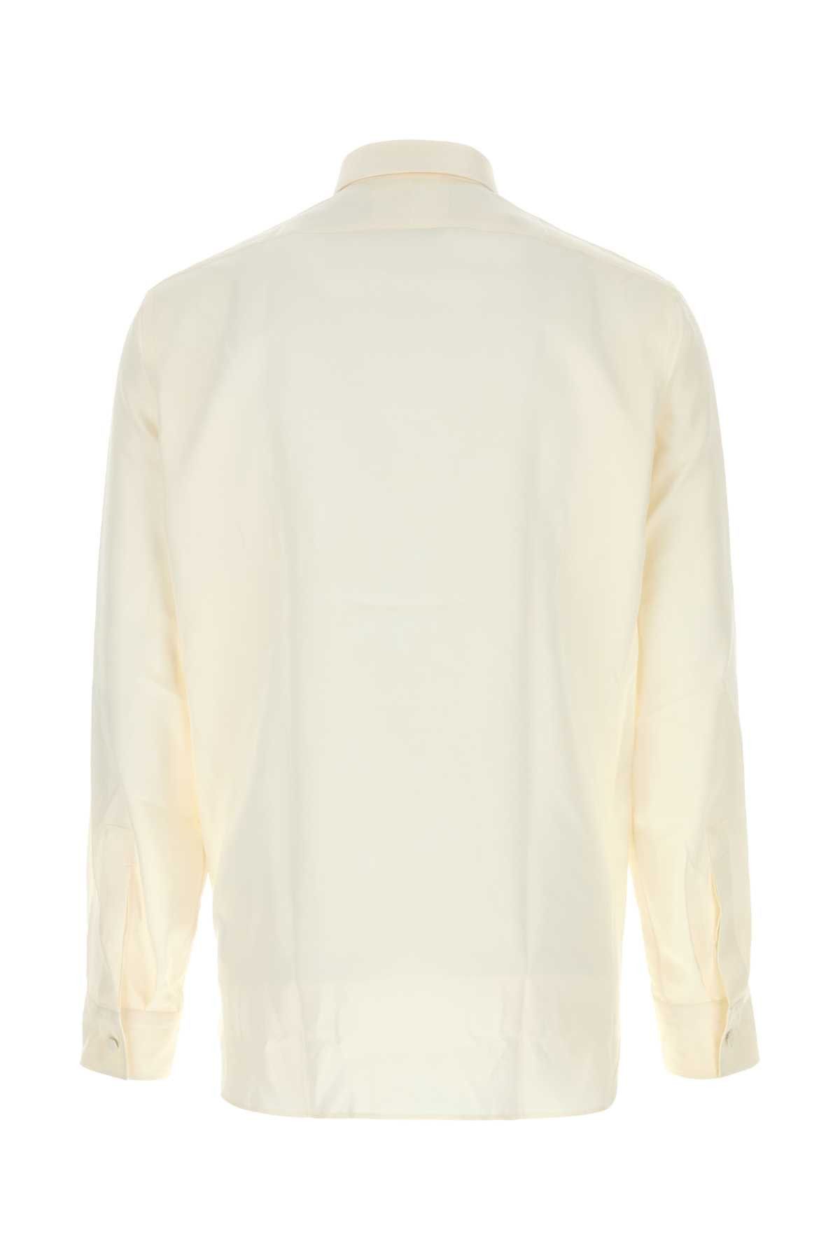 Tom Ford Ivory Twill Shirt Size US L / EU 52-54 / 3 - 2 Thumbnail