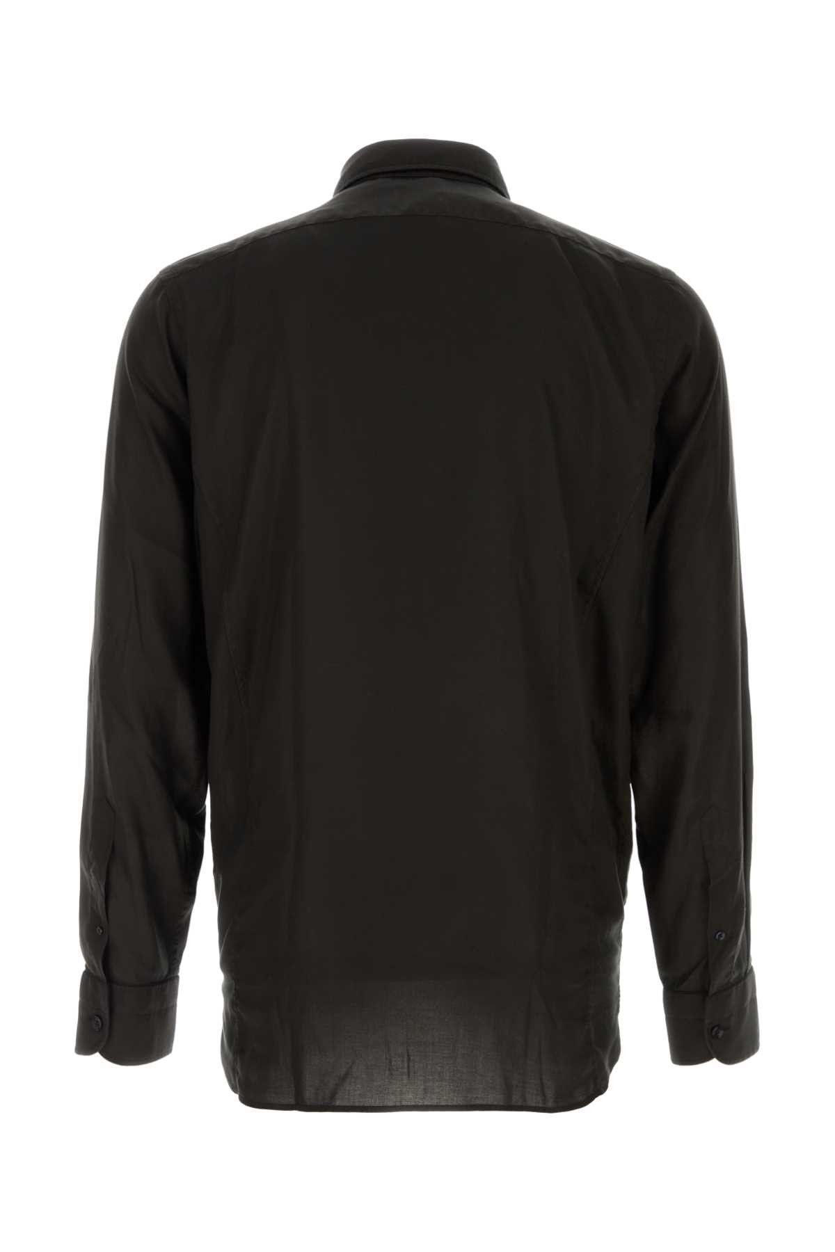 Tom Ford Black Lyocell Shirt Size US M / EU 48-50 / 2 - 2 Thumbnail
