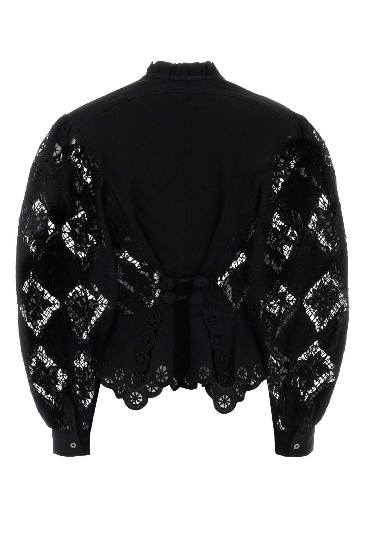 Isabel Marant Black Lace Nina Blazer Size M / US 6-8 / IT 42-44 - 2 Thumbnail