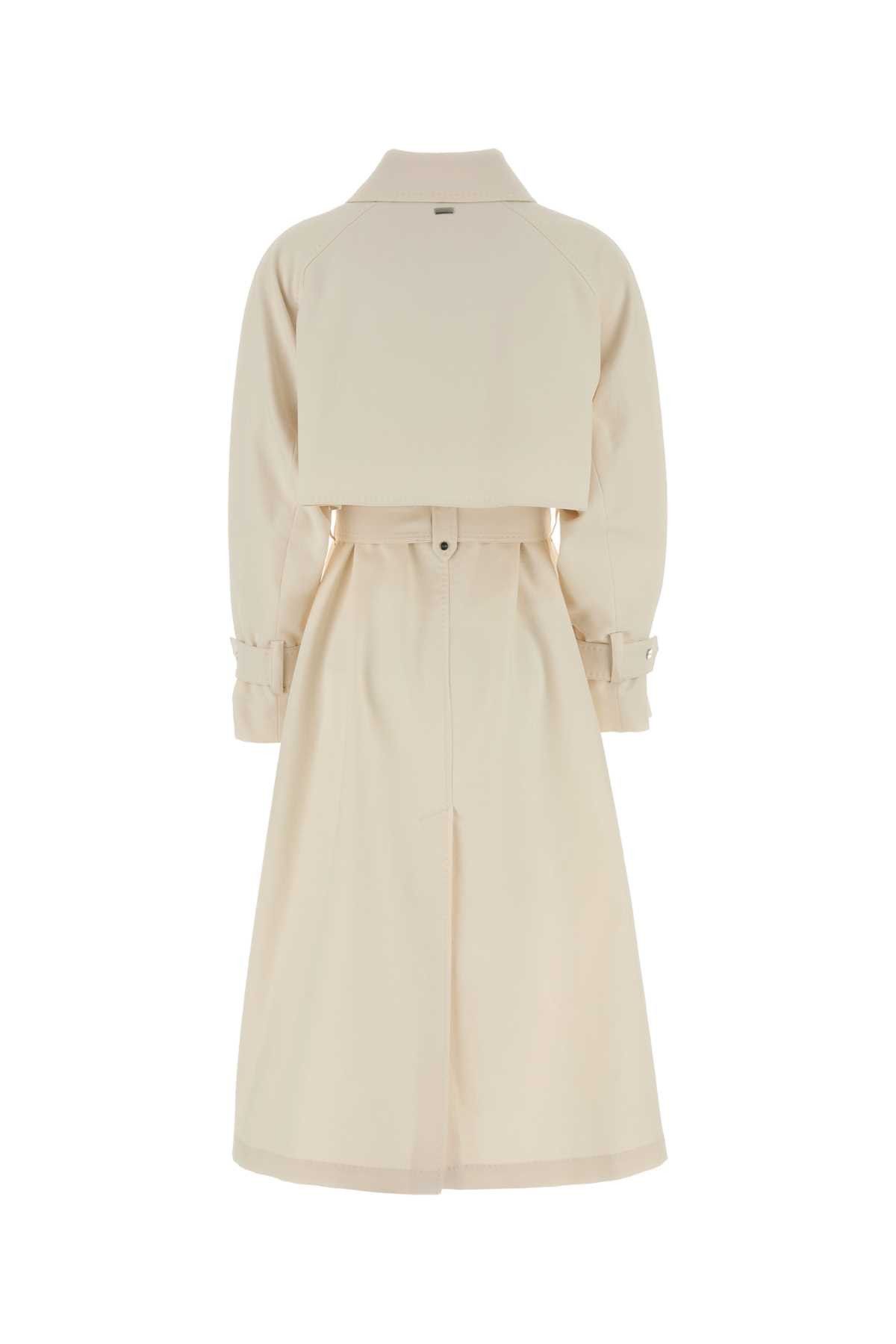 Herno Ivory Jersey Trench Coat Size M / US 6-8 / IT 42-44 - 2 Thumbnail
