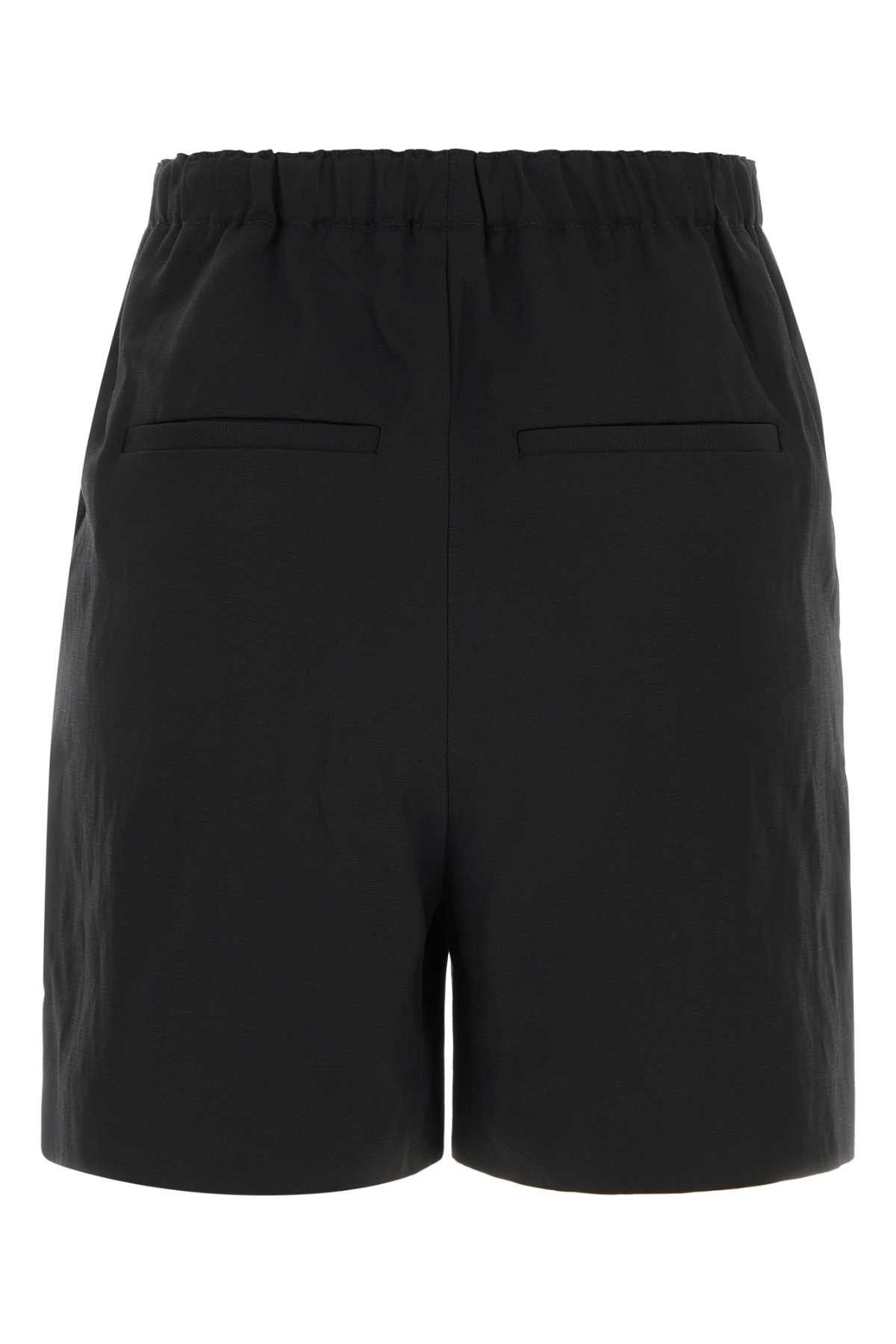 Loulou de Saison Black Viscose Blend Ivan Bermuda Shorts Size 25" / US 0 / IT 36 - 2 Thumbnail