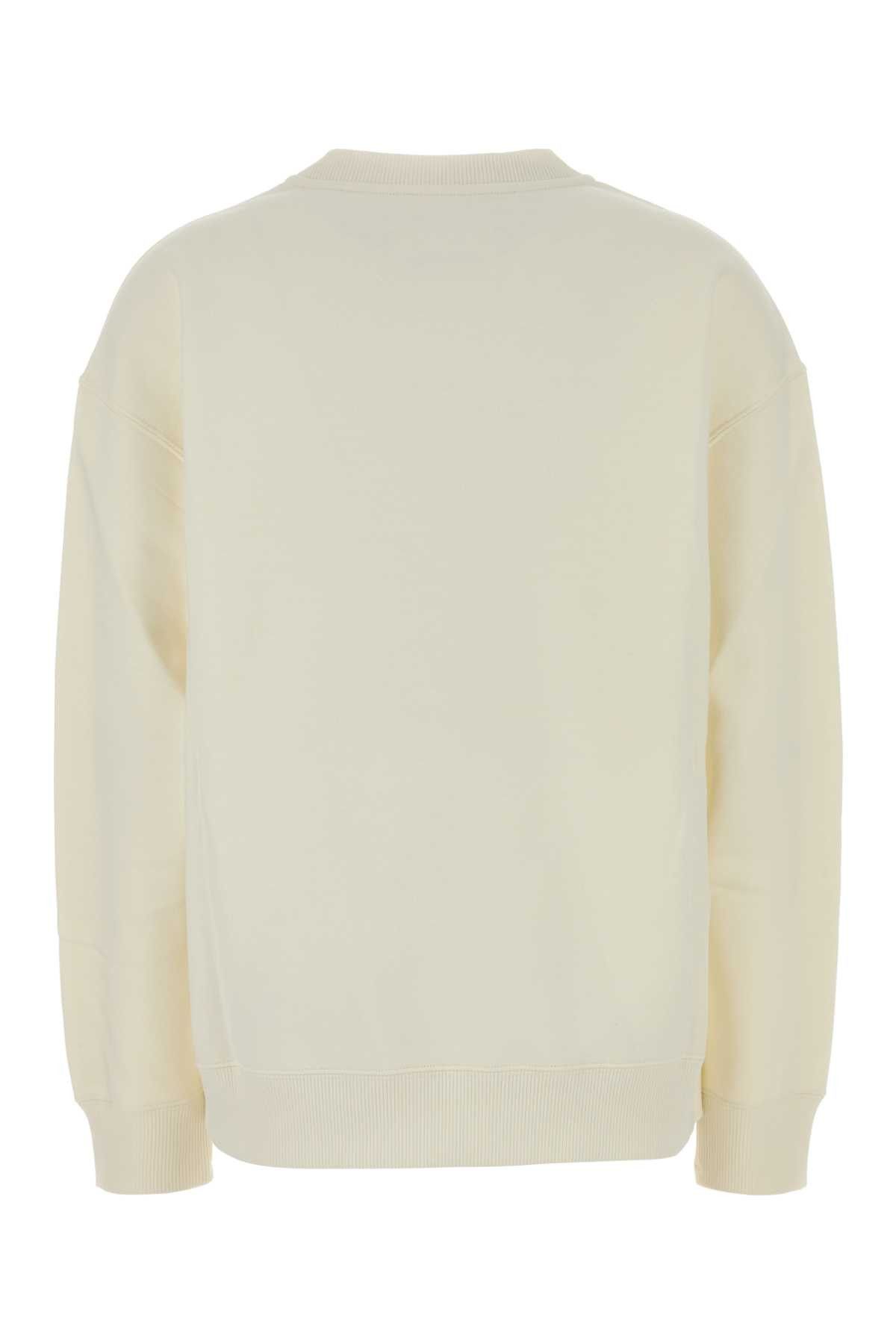 Jil Sander Ivory Cotton Sweatshirt Size S / US 4 / IT 40 - 2 Thumbnail