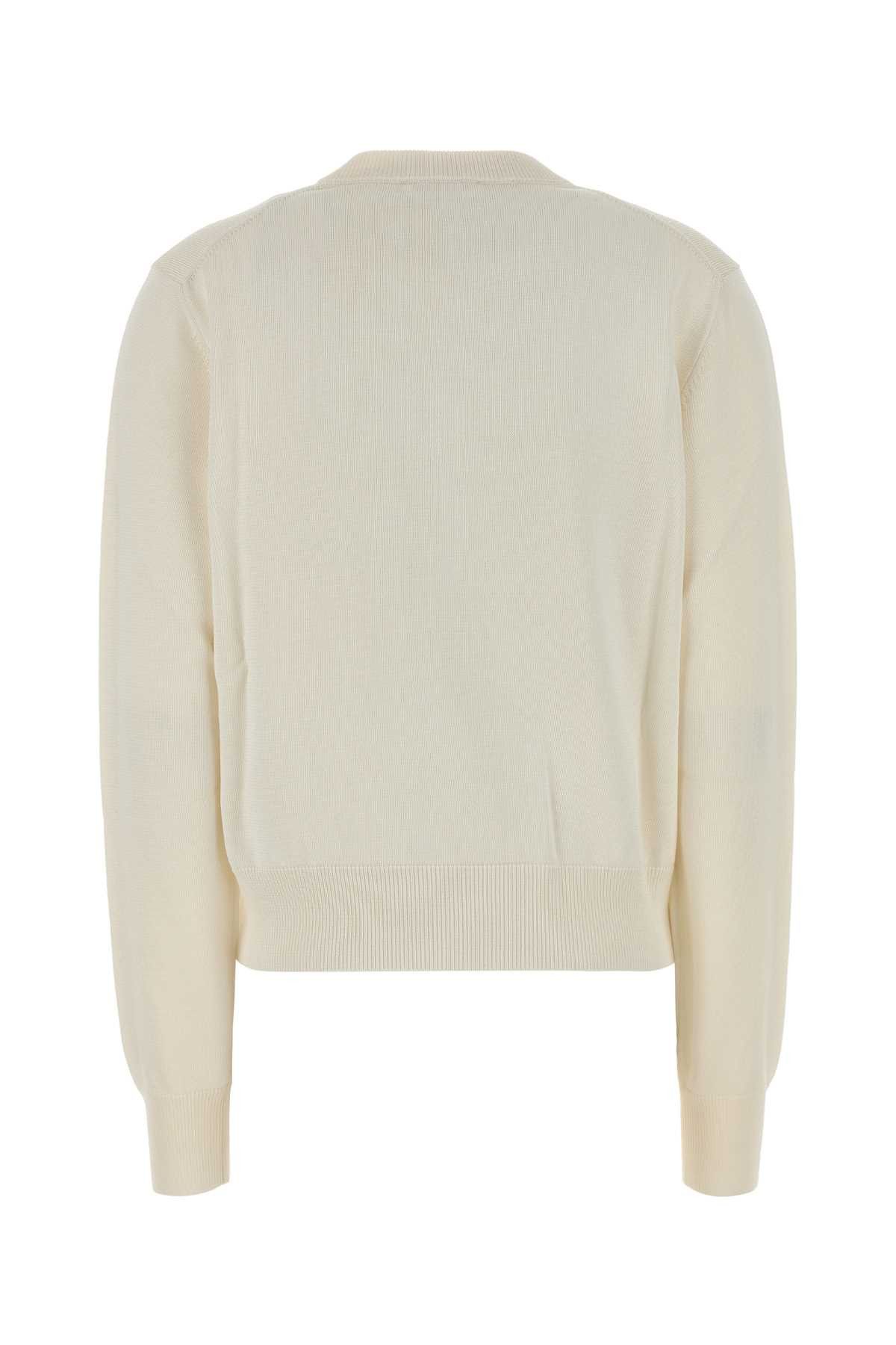 Jil Sander Ivory Stretch Viscose Blend Cardigan Size S / US 4 / IT 40 - 2 Thumbnail
