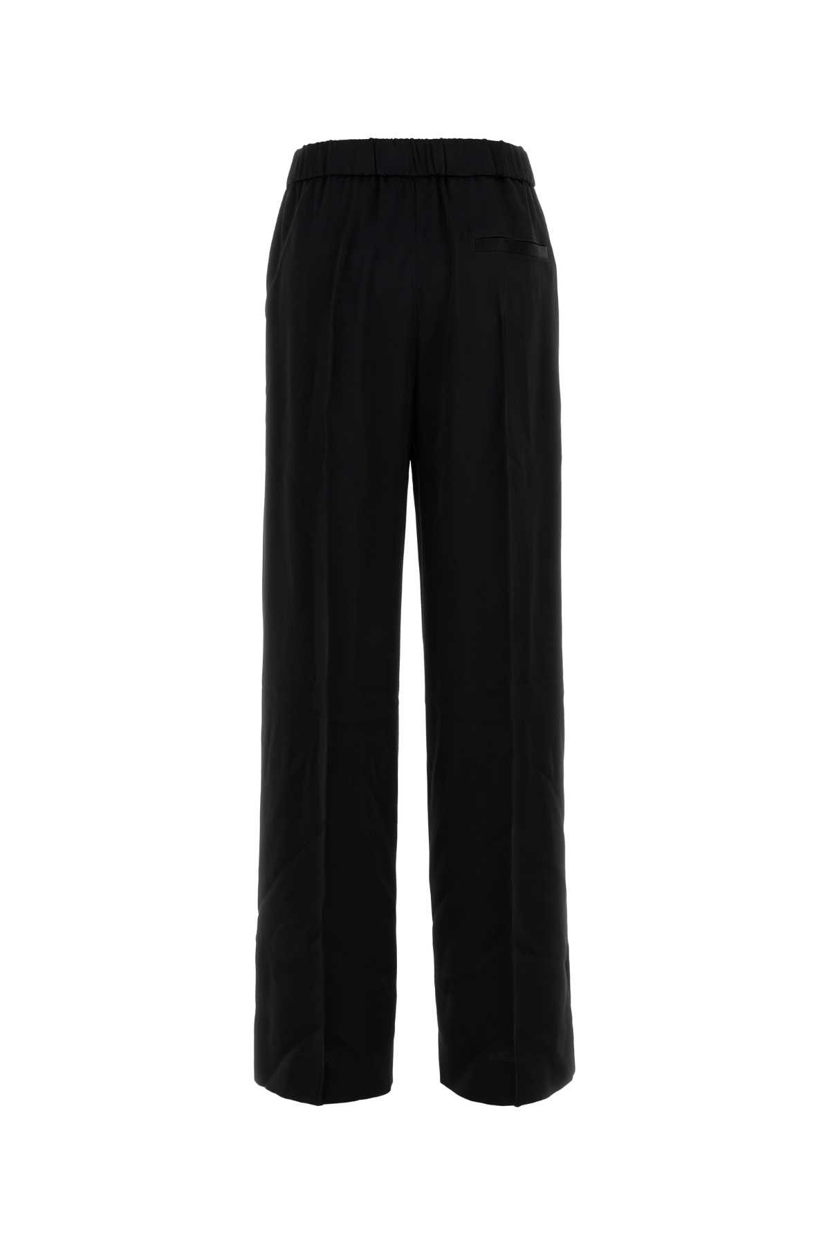Jil Sander Black Satin Wide-Leg Pant Size 26" / US 2 / IT 38 - 2 Thumbnail