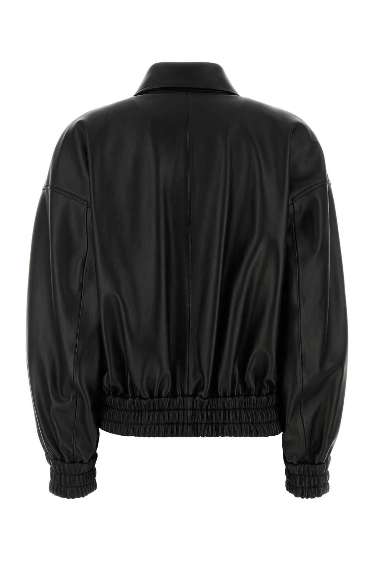 Jil Sander Black Leather Jacket Size S / US 4 / IT 40 - 2 Thumbnail