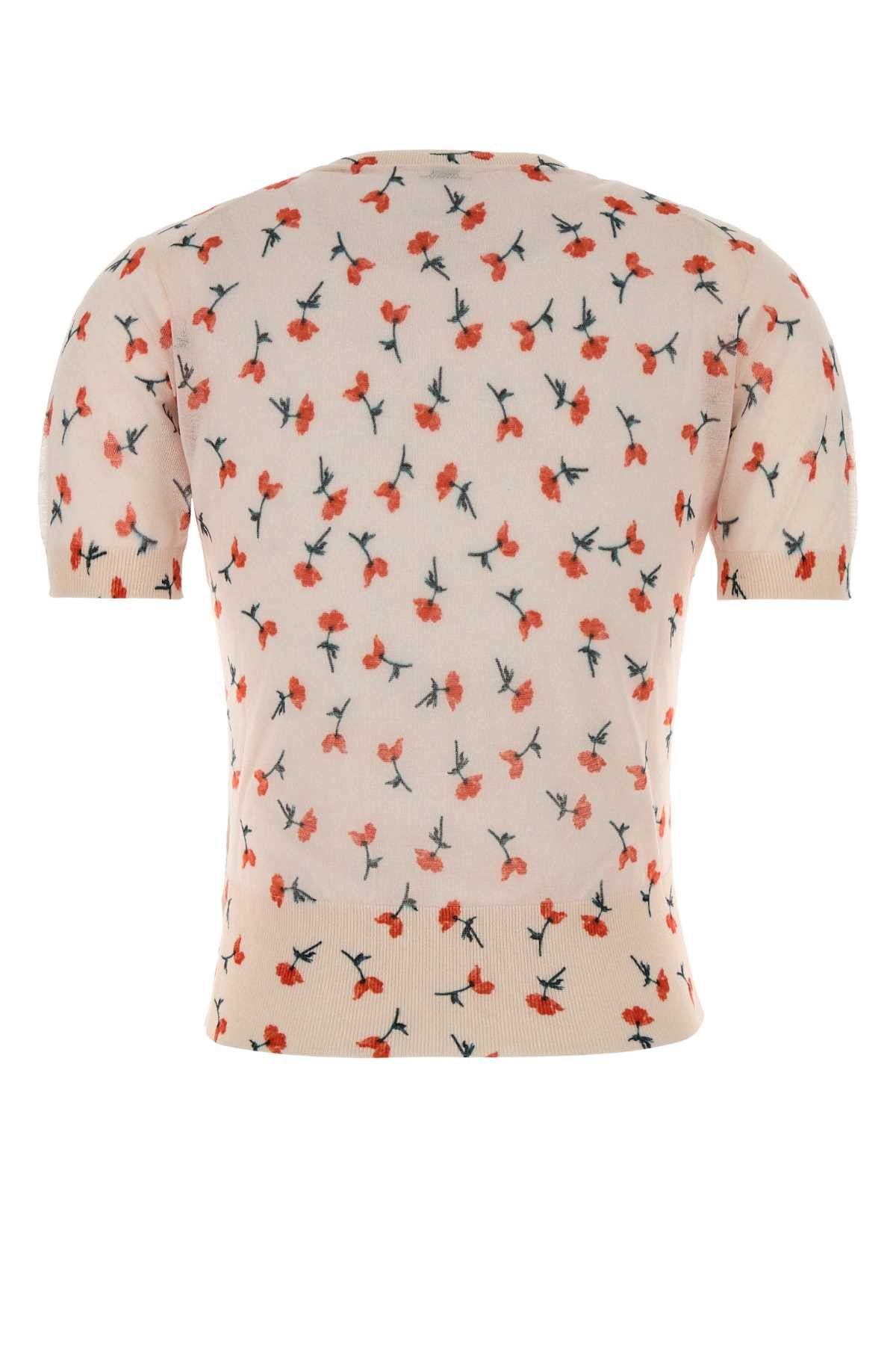 Jil Sander Printed Cotton Blend T-Shirt Size S / US 4 / IT 40 - 2 Thumbnail