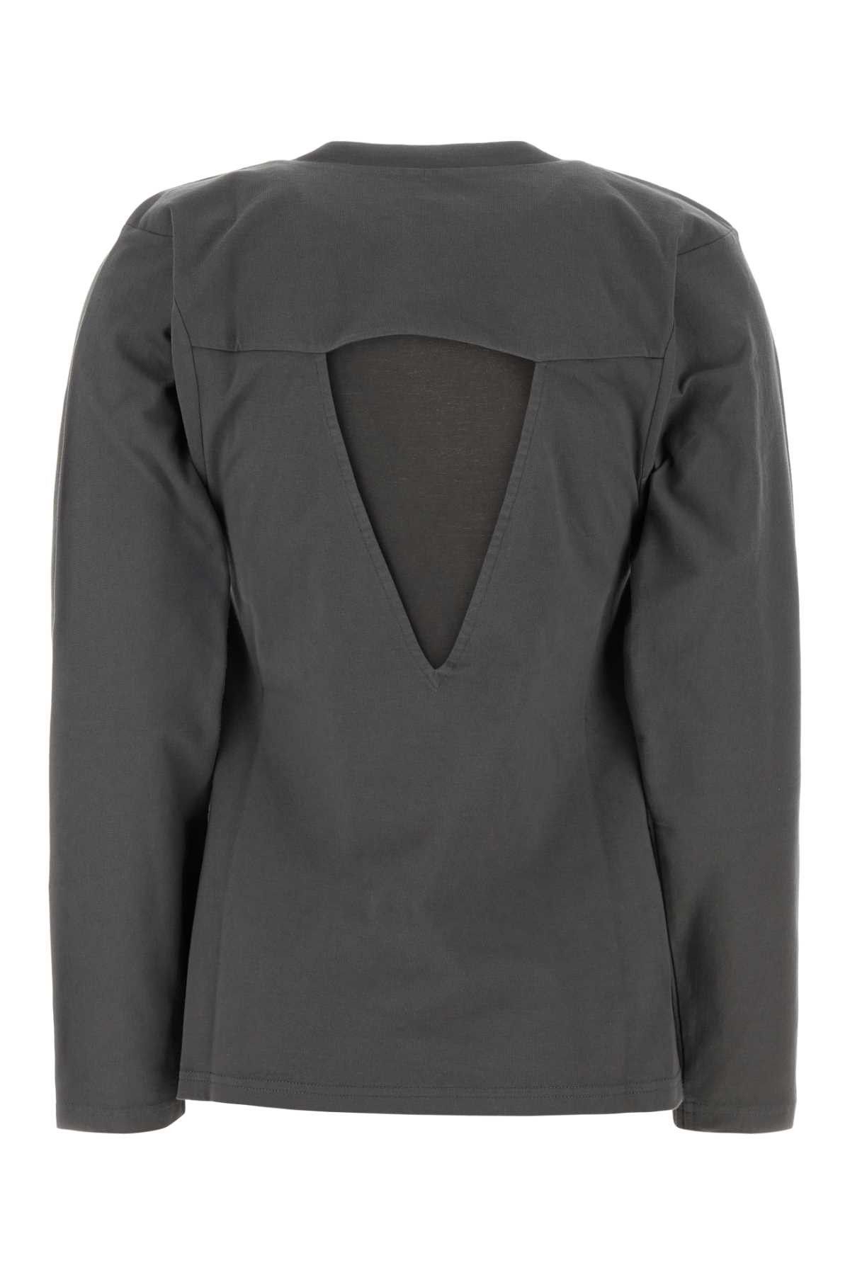 Jil Sander Dark Grey Cotton T-Shirt Size S / US 4 / IT 40 - 2 Thumbnail