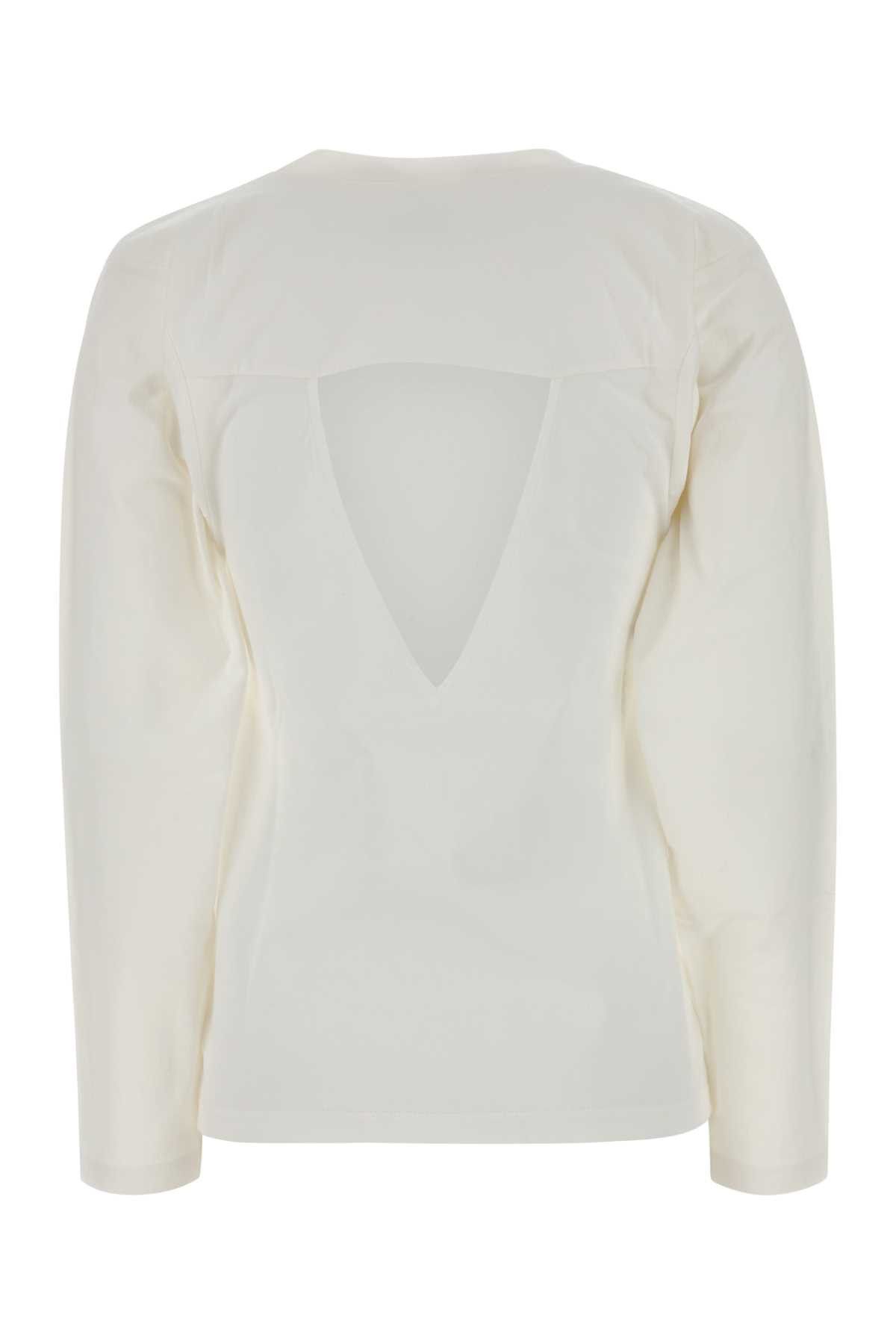 Jil Sander White Cotton T-Shirt Size S / US 4 / IT 40 - 2 Thumbnail