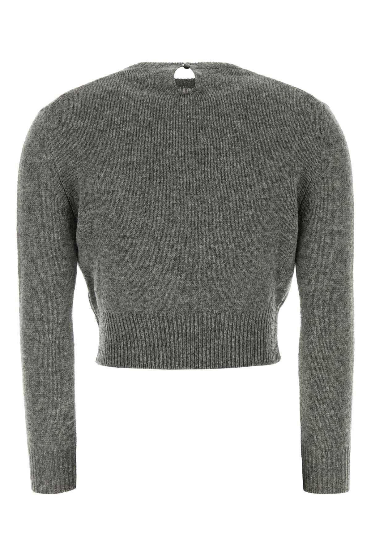 Jil Sander Grey Wool Blend Sweater Size M / US 6-8 / IT 42-44 - 2 Thumbnail